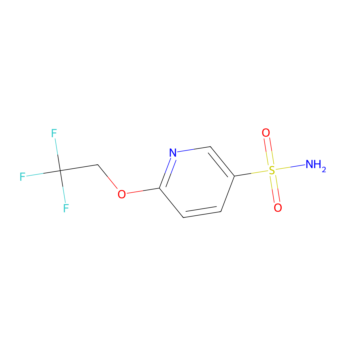 6-(2,2,2-Trifluoroethoxy)pyridine-3-sulfonamide molecular structure, CAS 1432679-28-1