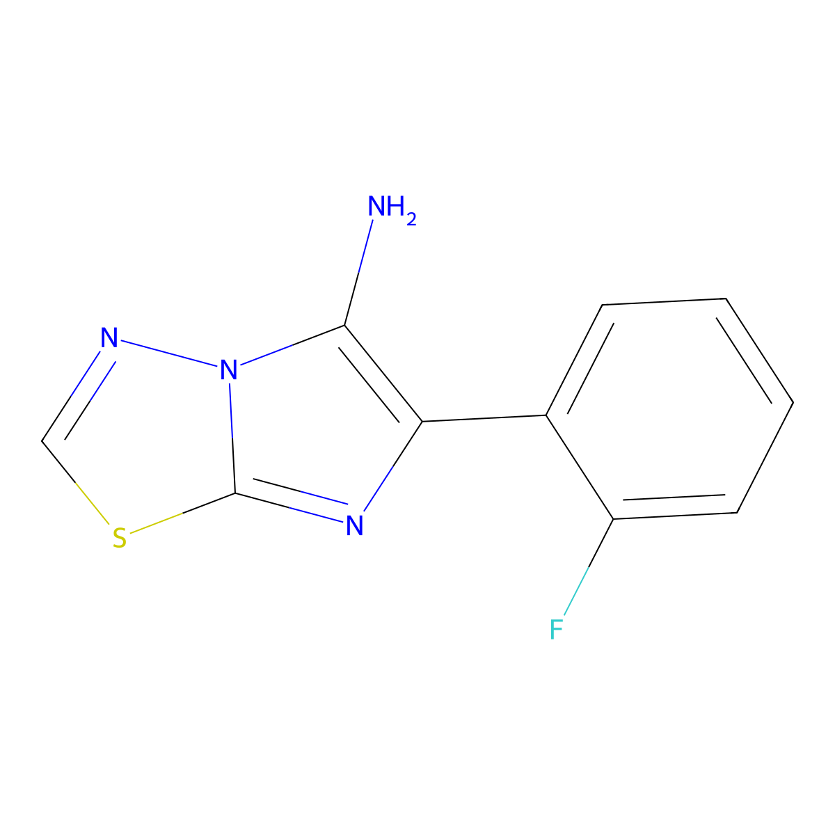 6-(2-Fluorophenyl)imidazo[2,1-b][1,3,4]thiadiazol-5-amine molecular structure, CAS 1432679-30-5