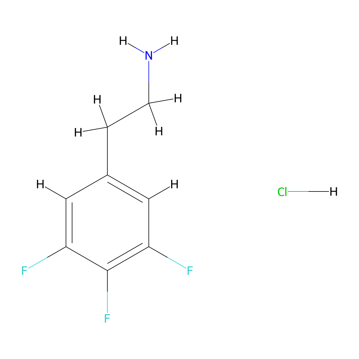2-(3,4,5-Trifluorophenyl)ethan-1-amine hydrochloride molecular structure, CAS 1432679-40-7