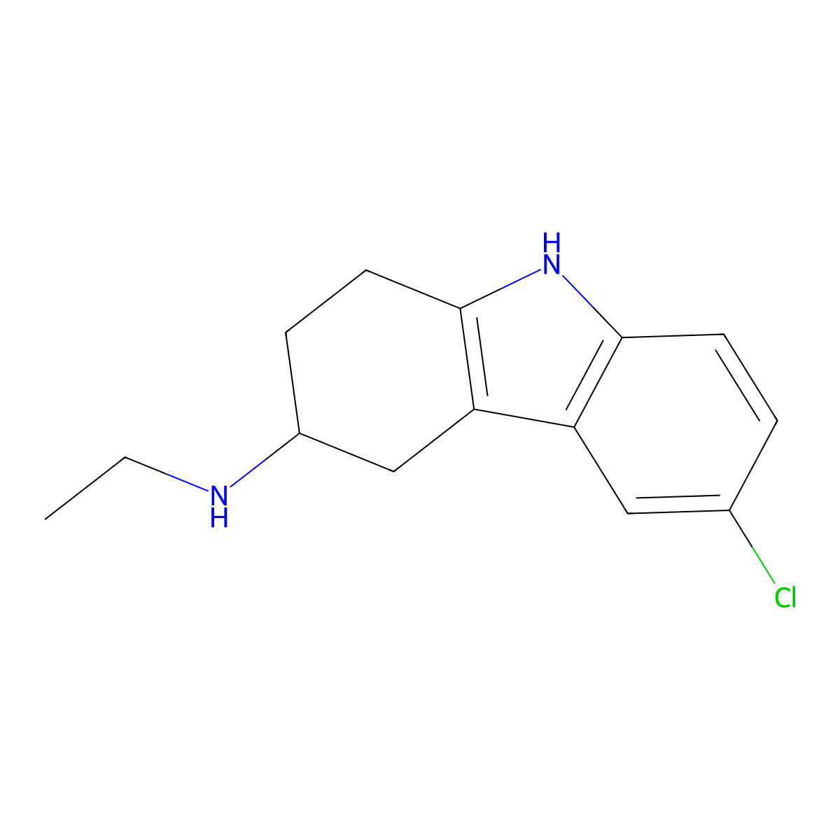 6-chloro-N-ethyl-2,3,4,9-tetrahydro-1H-carbazol-3-amine molecular structure, CAS 1432679-41-8