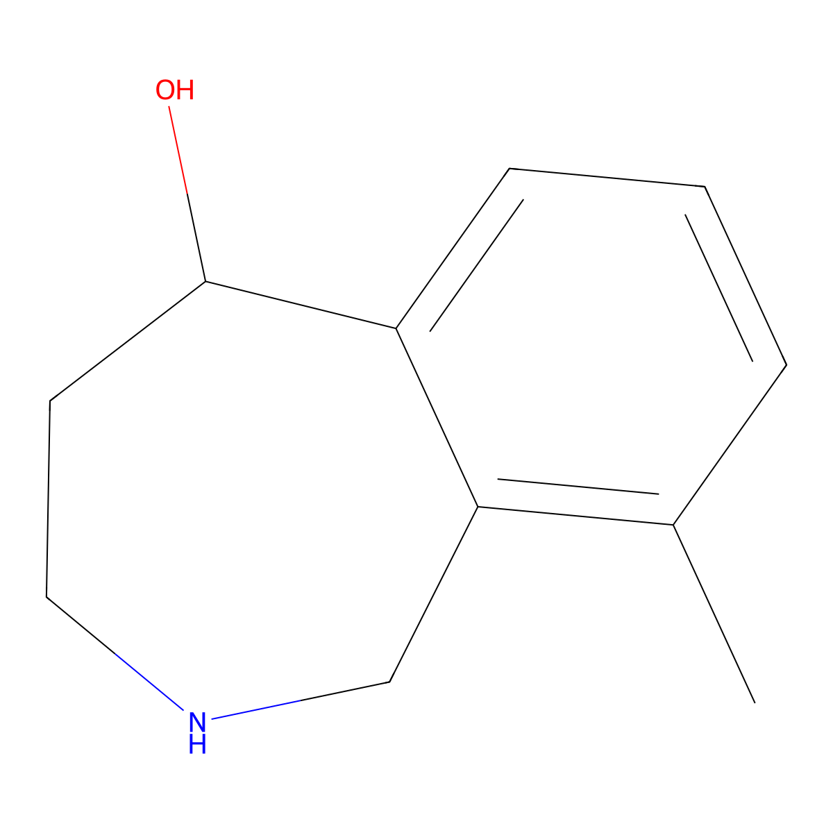 9-methyl-2,3,4,5-tetrahydro-1H-2-benzazepin-5-ol molecular structure, CAS 1432679-43-0