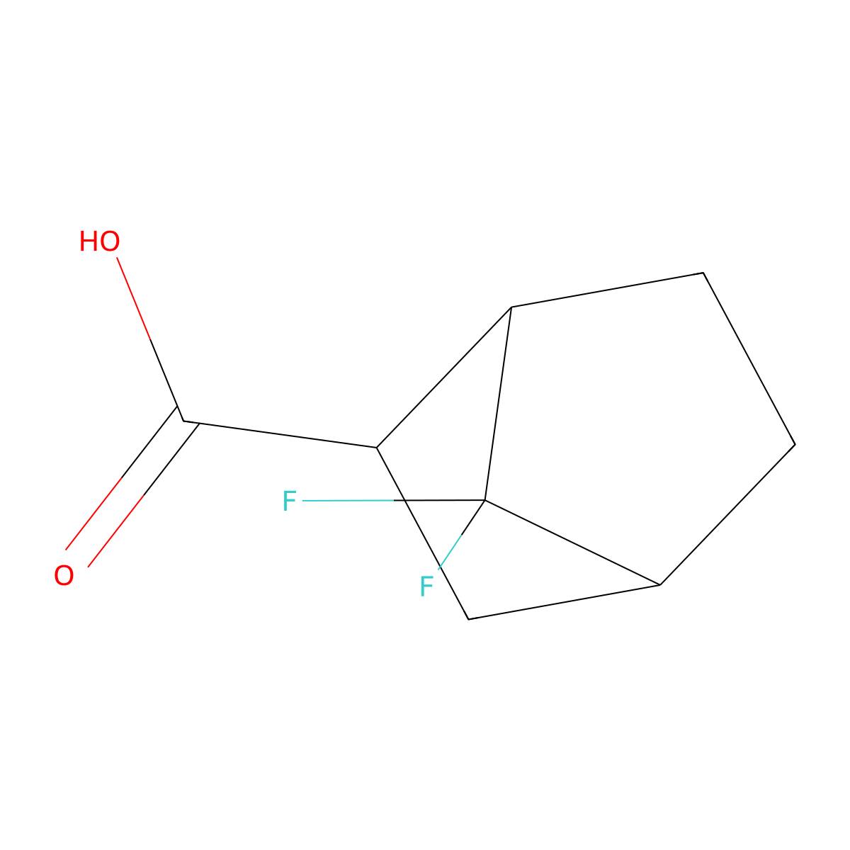 7,7-Difluorobicyclo[2.2.1]heptane-2-carboxylic acid molecular structure, CAS 1432679-45-2