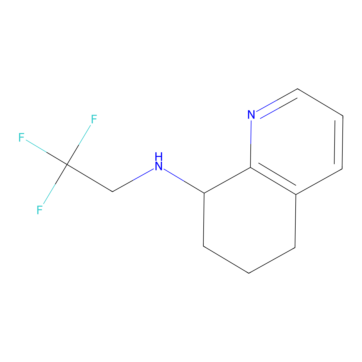 N-(2,2,2-trifluoroethyl)-5,6,7,8-tetrahydroquinolin-8-amine molecular structure, CAS 1432679-46-3