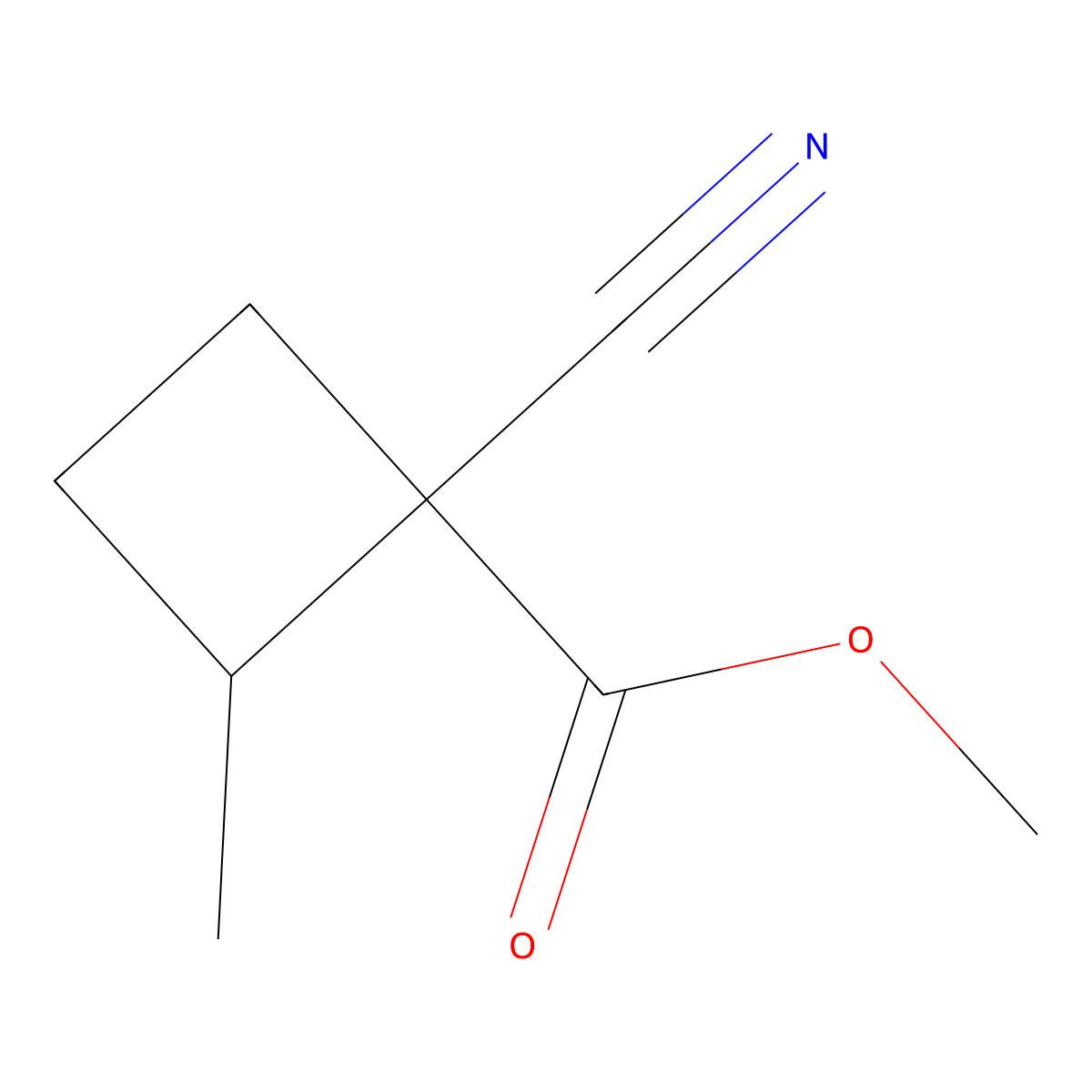 Methyl 1-cyano-2-methylcyclobutane-1-carboxylate molecular structure, CAS 1432679-52-1