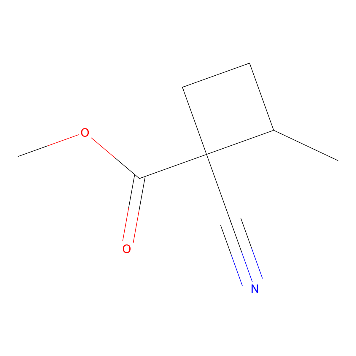 Methyl 1-cyano-2-methylcyclobutane-1-carboxylate molecular structure, CAS 1432679-52-1