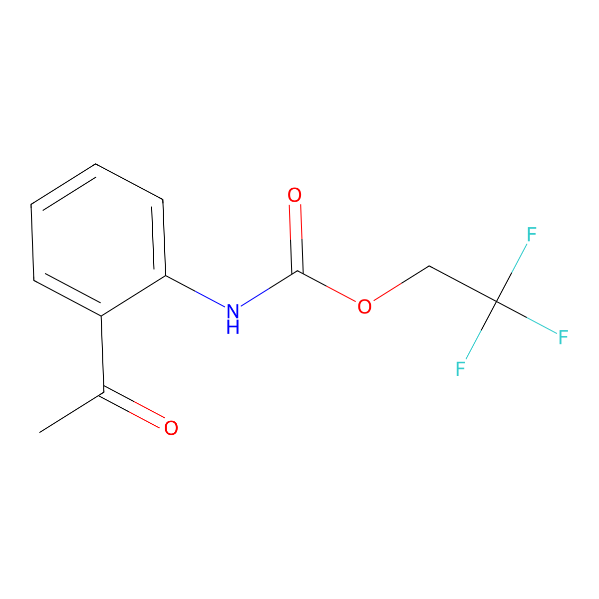 2,2,2-trifluoroethyl N-(2-acetylphenyl)carbamate molecular structure, CAS 1432679-66-7