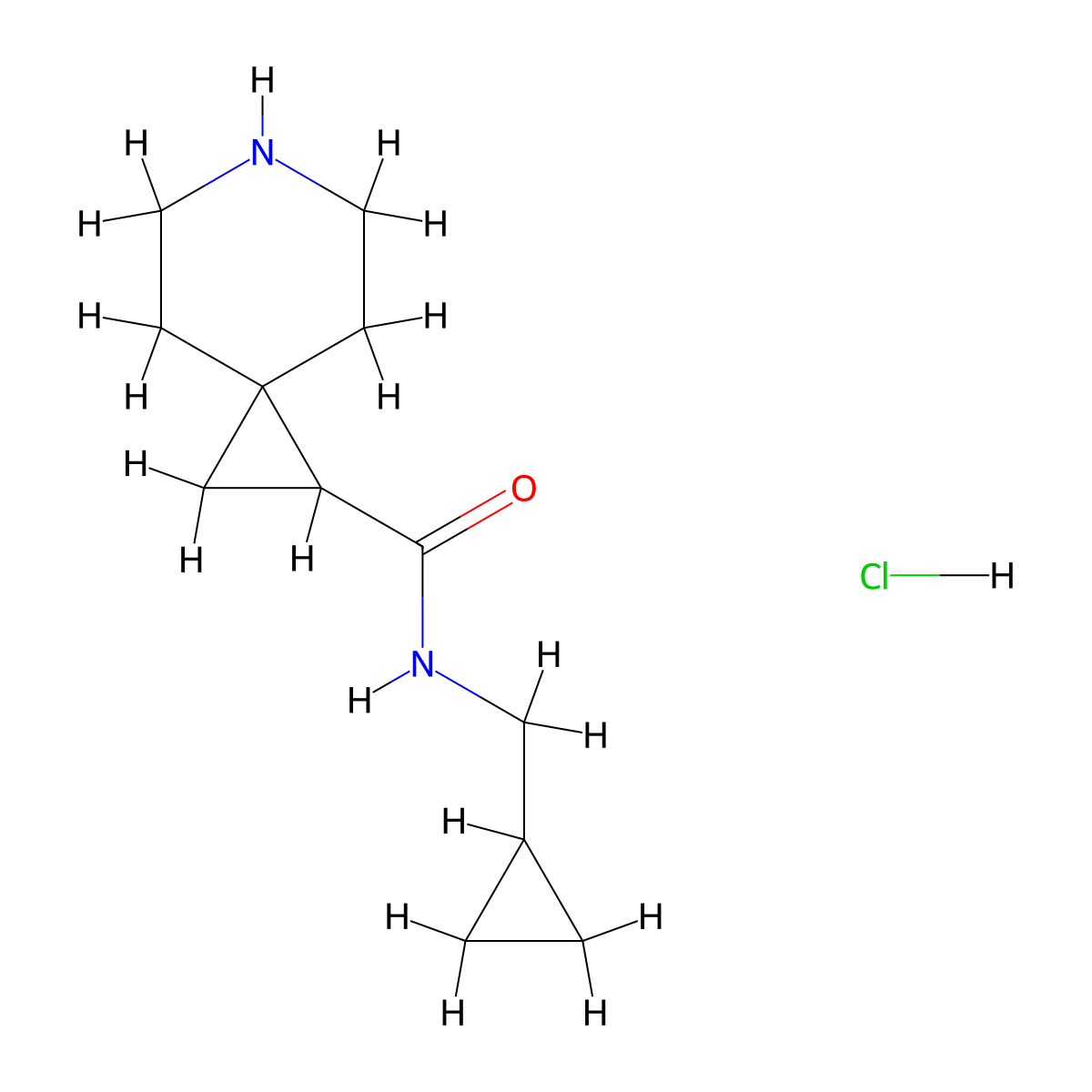 N-(cyclopropylmethyl)-6-azaspiro[2.5]octane-1-carboxamide hydrochloride molecular structure, CAS 1432679-68-9