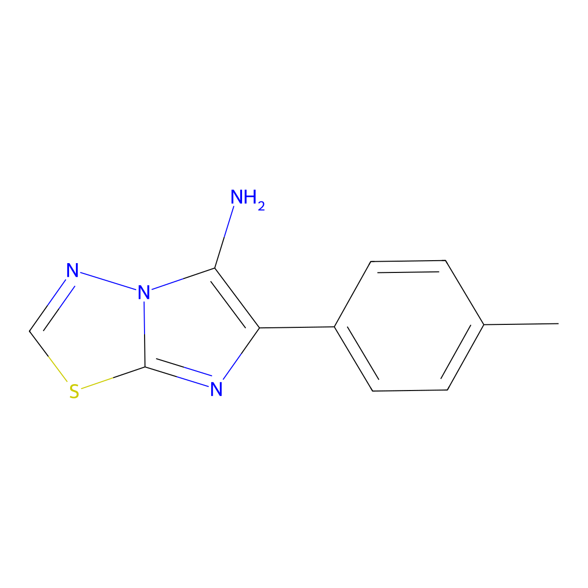 6-(4-Methylphenyl)imidazo[2,1-b][1,3,4]thiadiazol-5-amine molecular structure, CAS 1432679-69-0