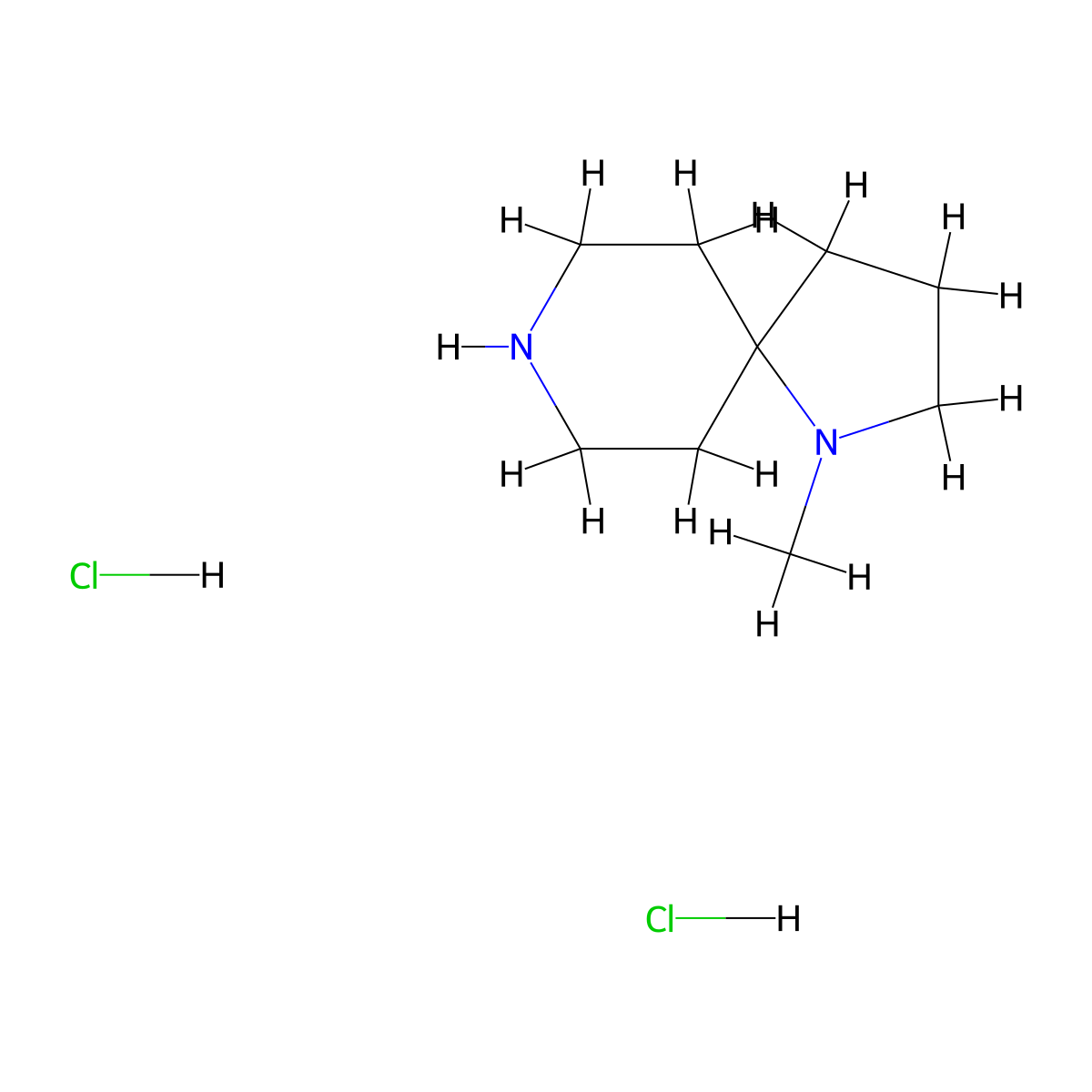1-Methyl-1,8-diazaspiro[4.5]decane dihydrochloride molecular structure, CAS 1432679-85-0
