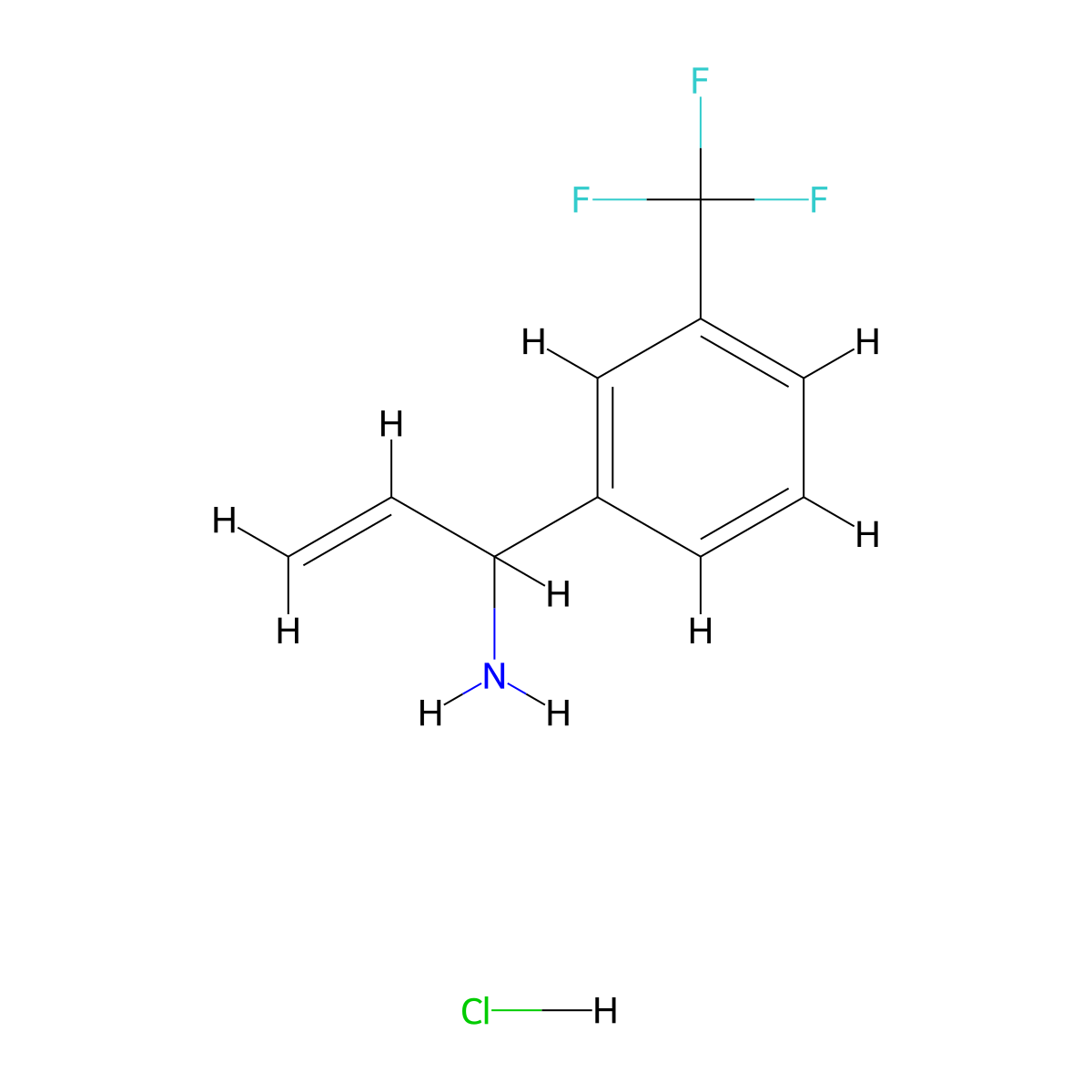1-[3-(Trifluoromethyl)phenyl]prop-2-en-1-amine hydrochloride molecular structure, CAS 1432679-86-1