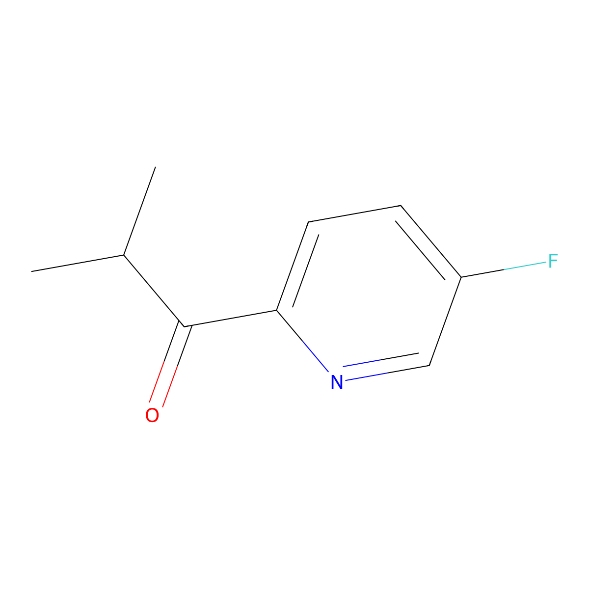 1-(5-Fluoropyridin-2-yl)-2-methylpropan-1-one molecular structure, CAS 1432679-90-7