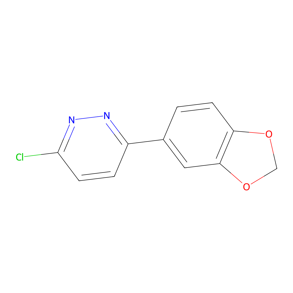 3-(1,3-Benzodioxol-5-yl)-6-chloropyridazine molecular structure, CAS 143268-23-9