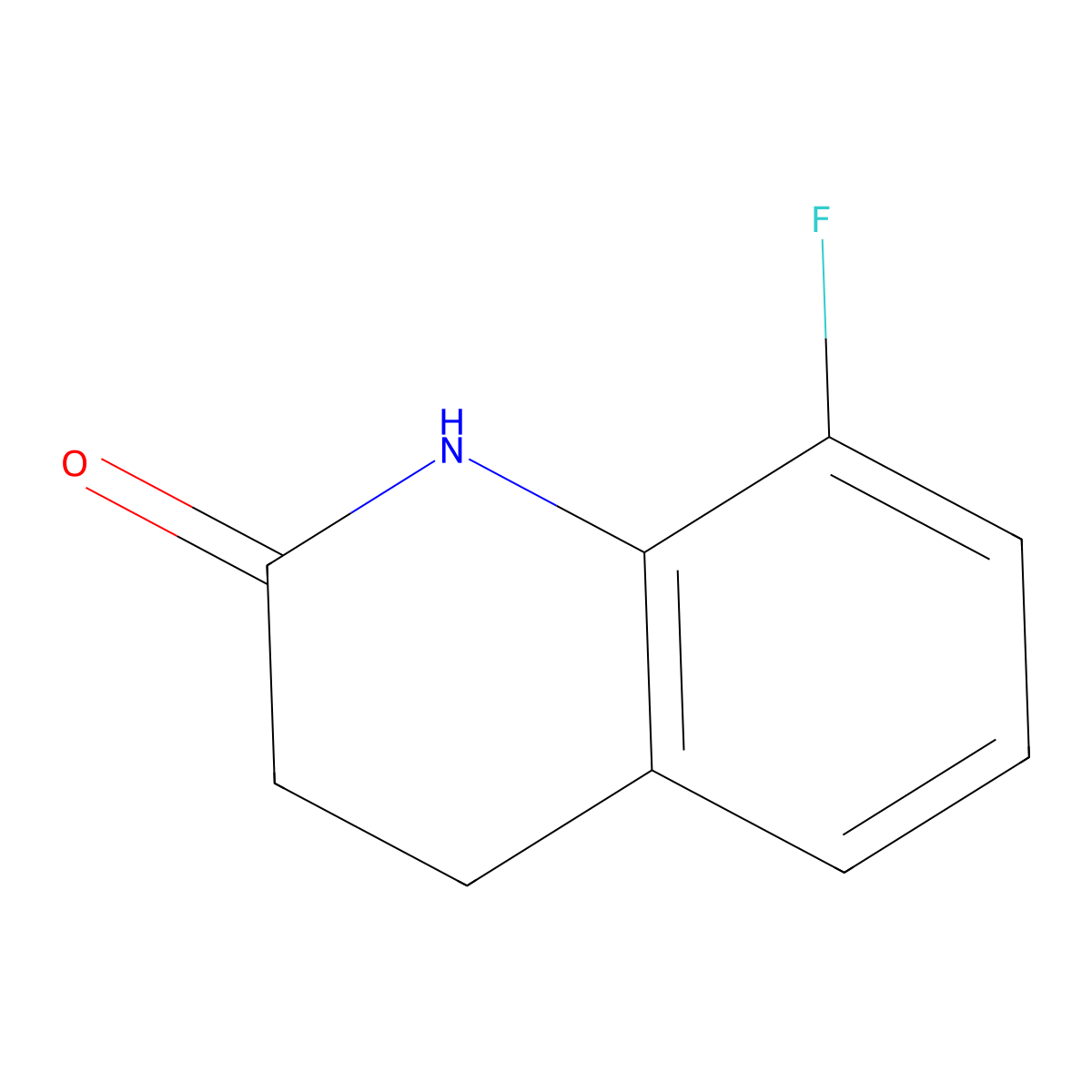 8-Fluoro-1,2,3,4-tetrahydroquinolin-2-one molecular structure, CAS 143268-79-5