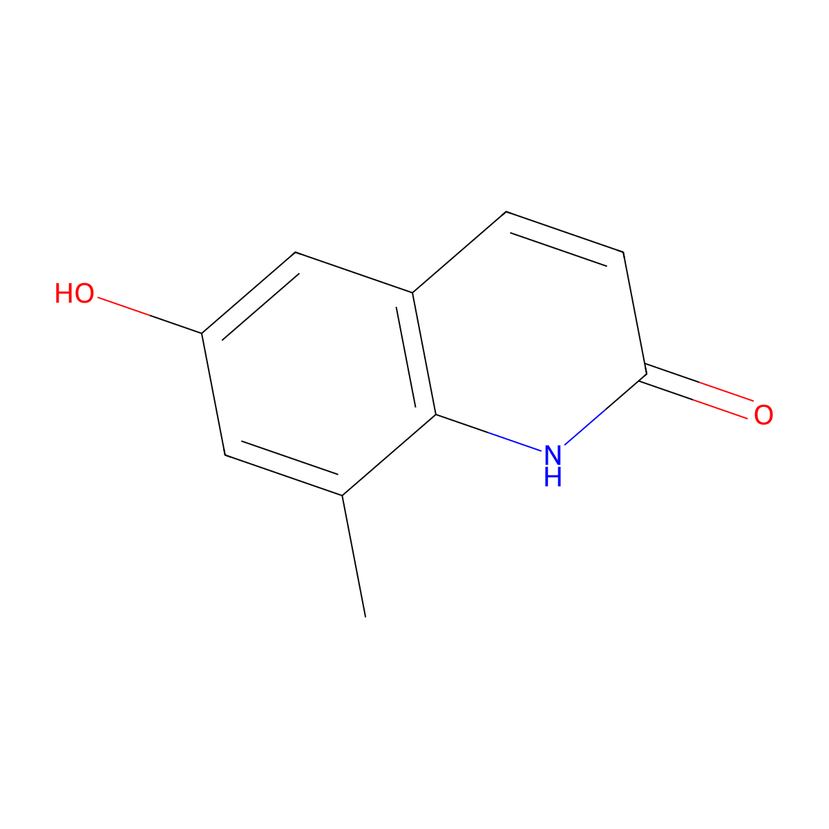 6-Hydroxy-8-methylquinolin-2(1H)-one molecular structure, CAS 143268-86-4