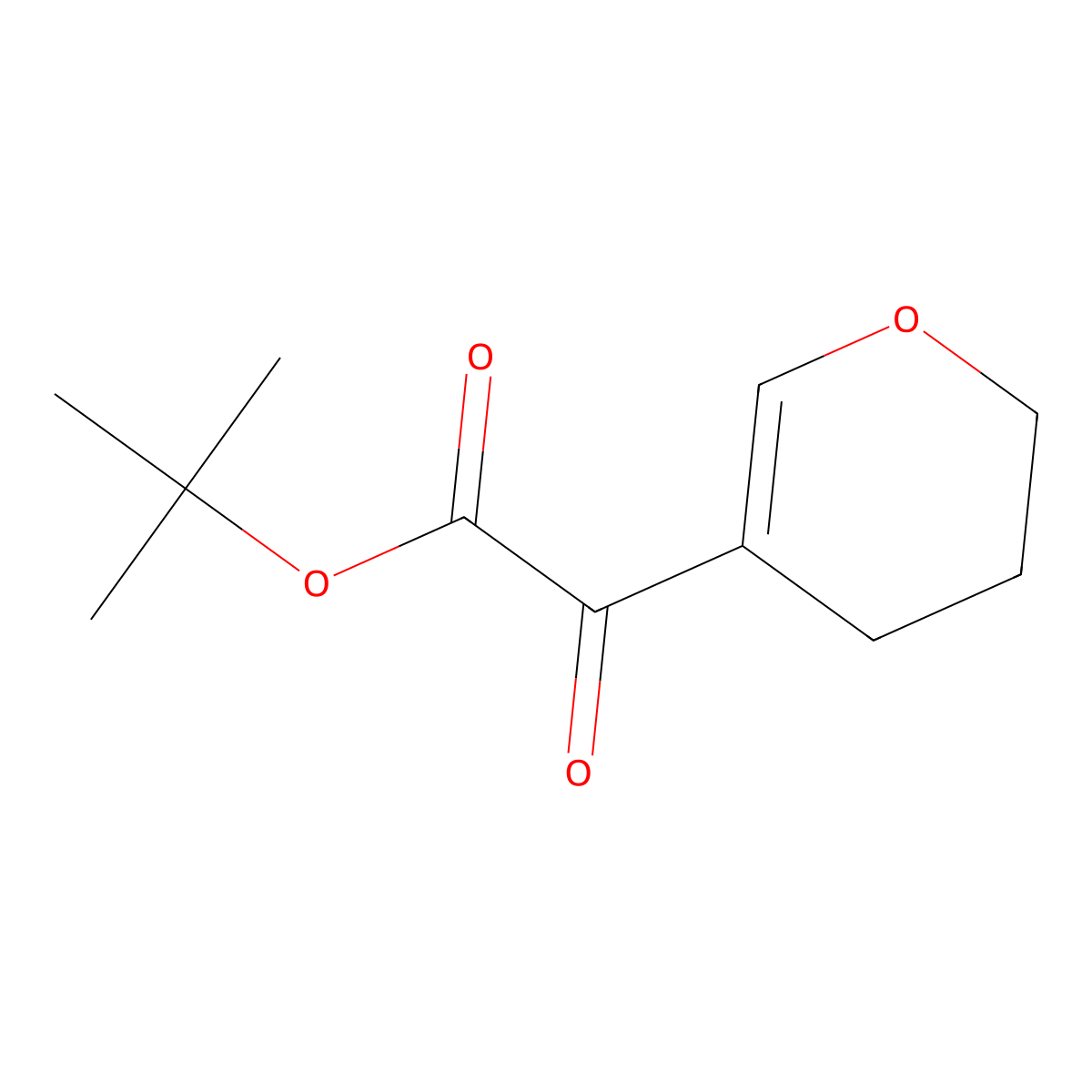 tert-butyl 2-(3,4-dihydro-2H-pyran-5-yl)-2-oxoacetate molecular structure, CAS 1432680-06-2
