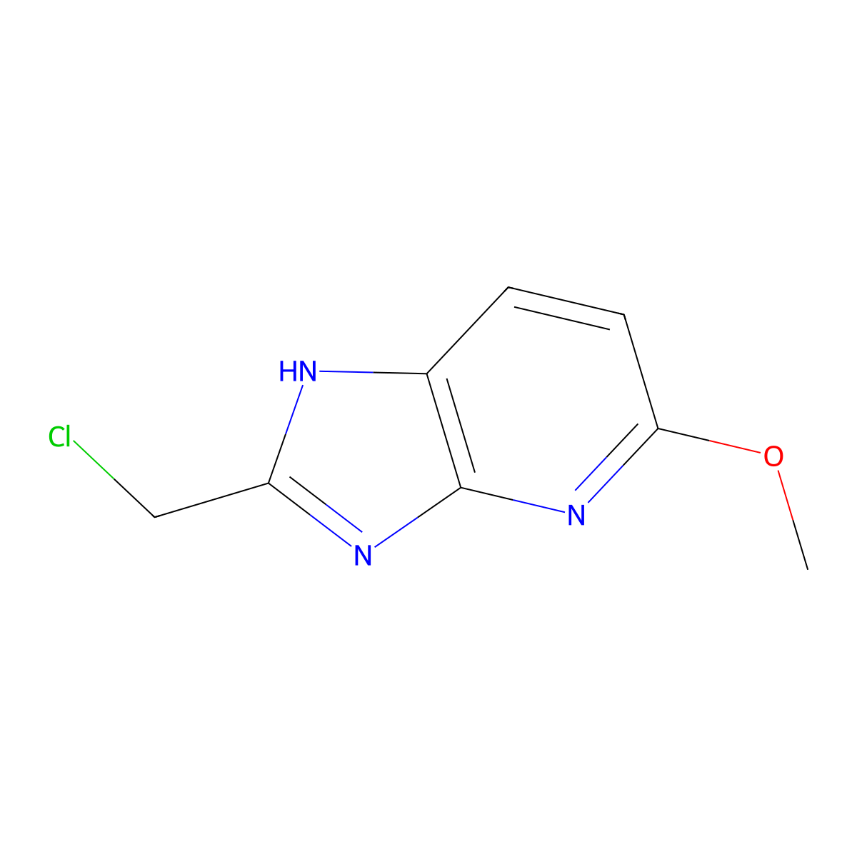 2-(chloromethyl)-5-methoxy-3H-imidazo[4,5-b]pyridine molecular structure, CAS 1432680-10-8