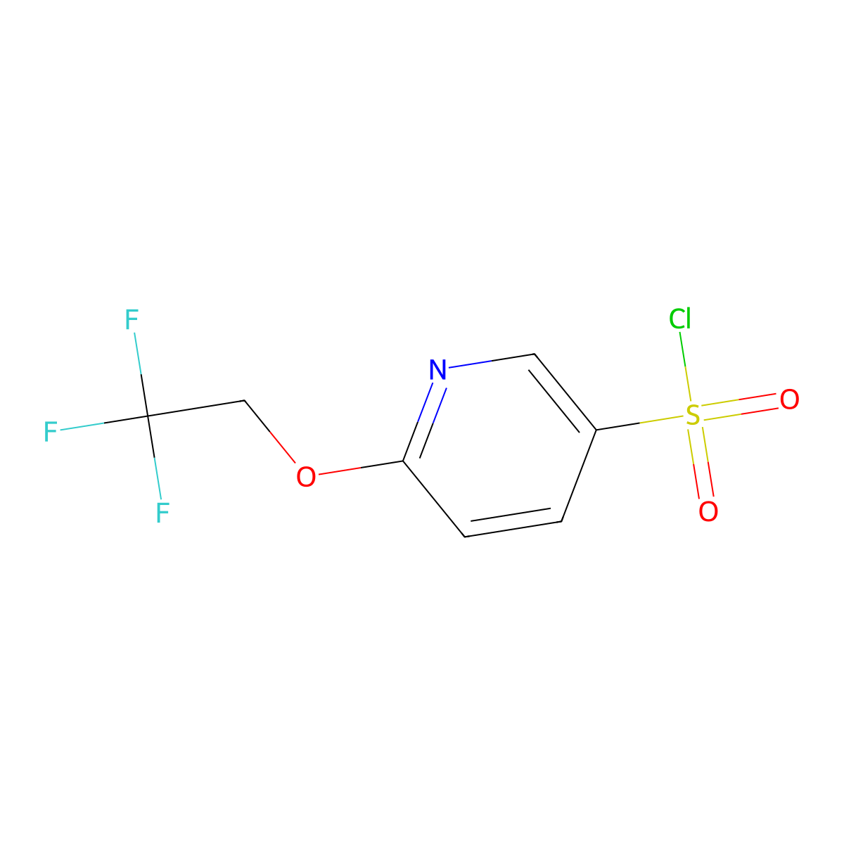 6-(2,2,2-Trifluoroethoxy)pyridine-3-sulfonyl chloride molecular structure, CAS 1432680-11-9