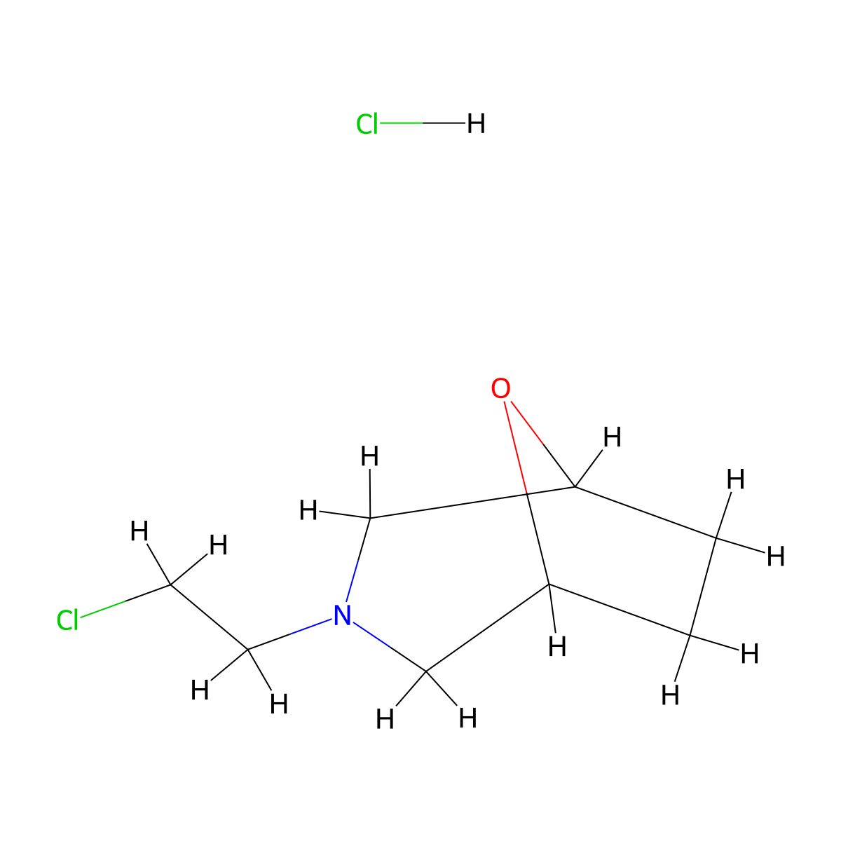 3-(2-Chloroethyl)-8-oxa-3-azabicyclo[3.2.1]octane hydrochloride molecular structure, CAS 1432680-14-2