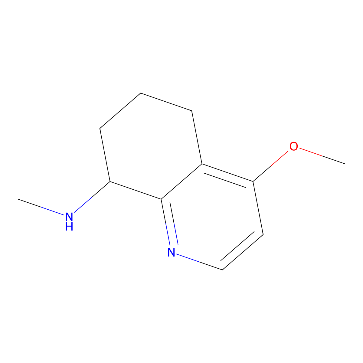 4-methoxy-N-methyl-5,6,7,8-tetrahydroquinolin-8-amine molecular structure, CAS 1432680-15-3