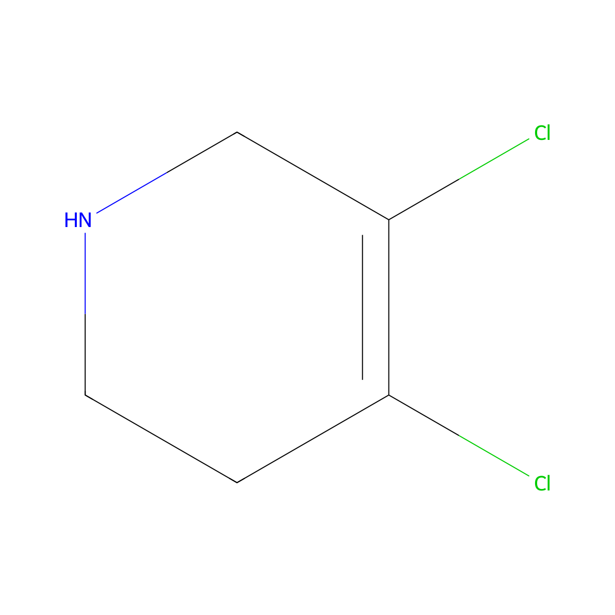 4,5-Dichloro-1,2,3,6-tetrahydropyridine molecular structure, CAS 1432680-16-4