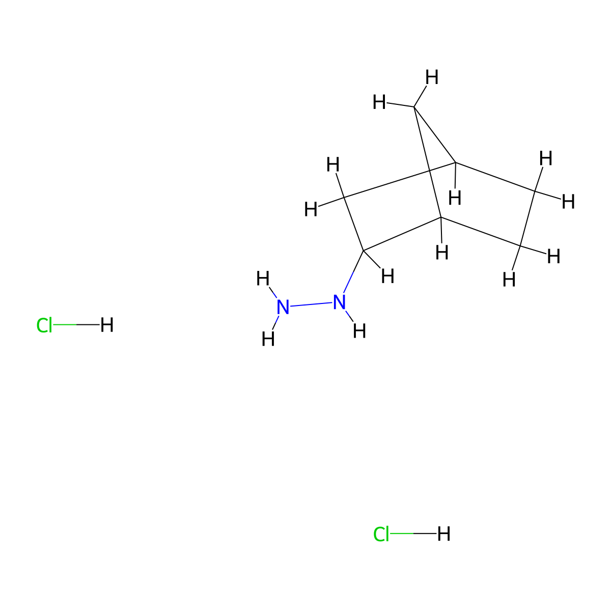 (Bicyclo(2.2.1)heptan-2-yl)hydrazine dihydrochloride molecular structure, CAS 1432680-22-2