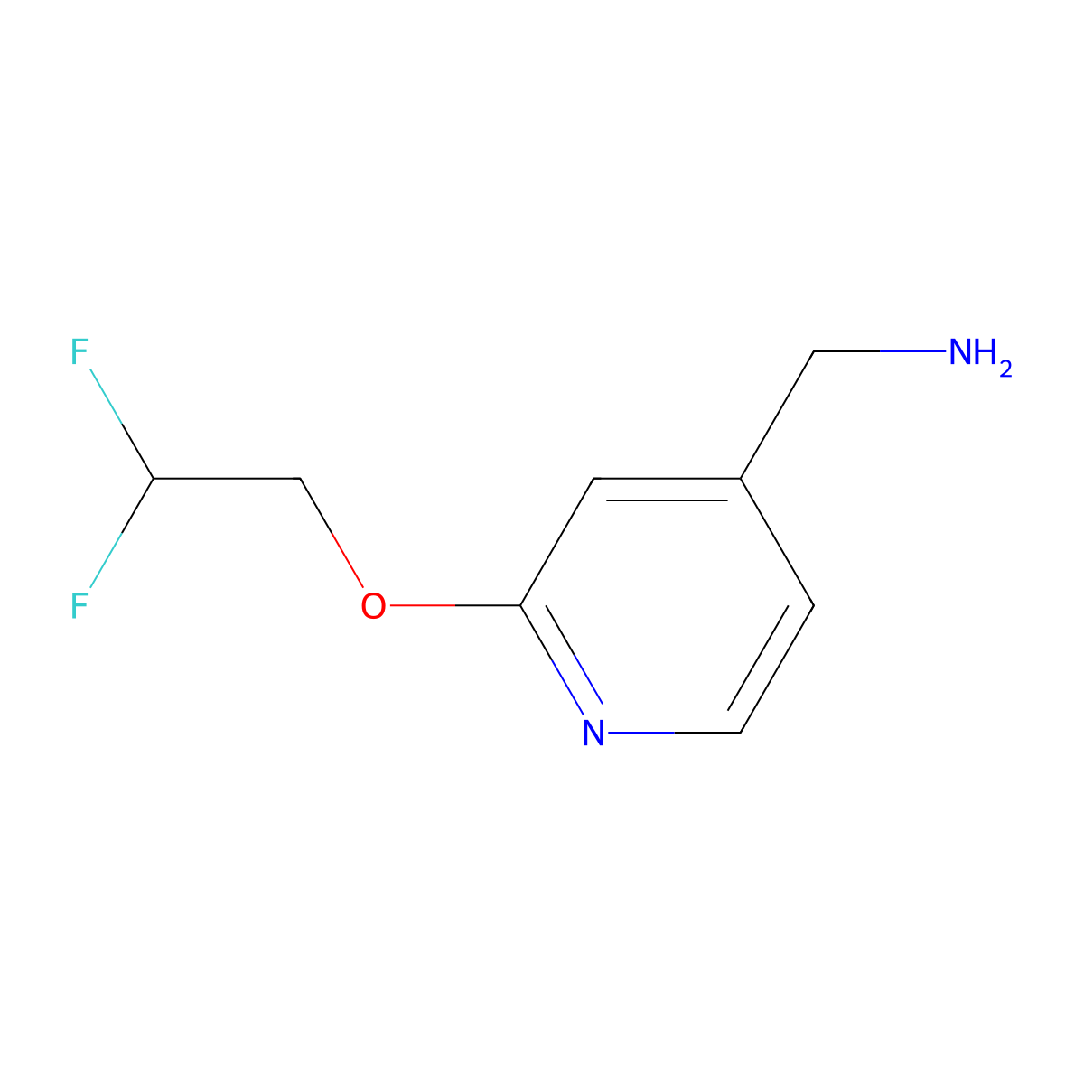 [2-(2,2-Difluoroethoxy)pyridin-4-yl]methanamine molecular structure, CAS 1432680-35-7