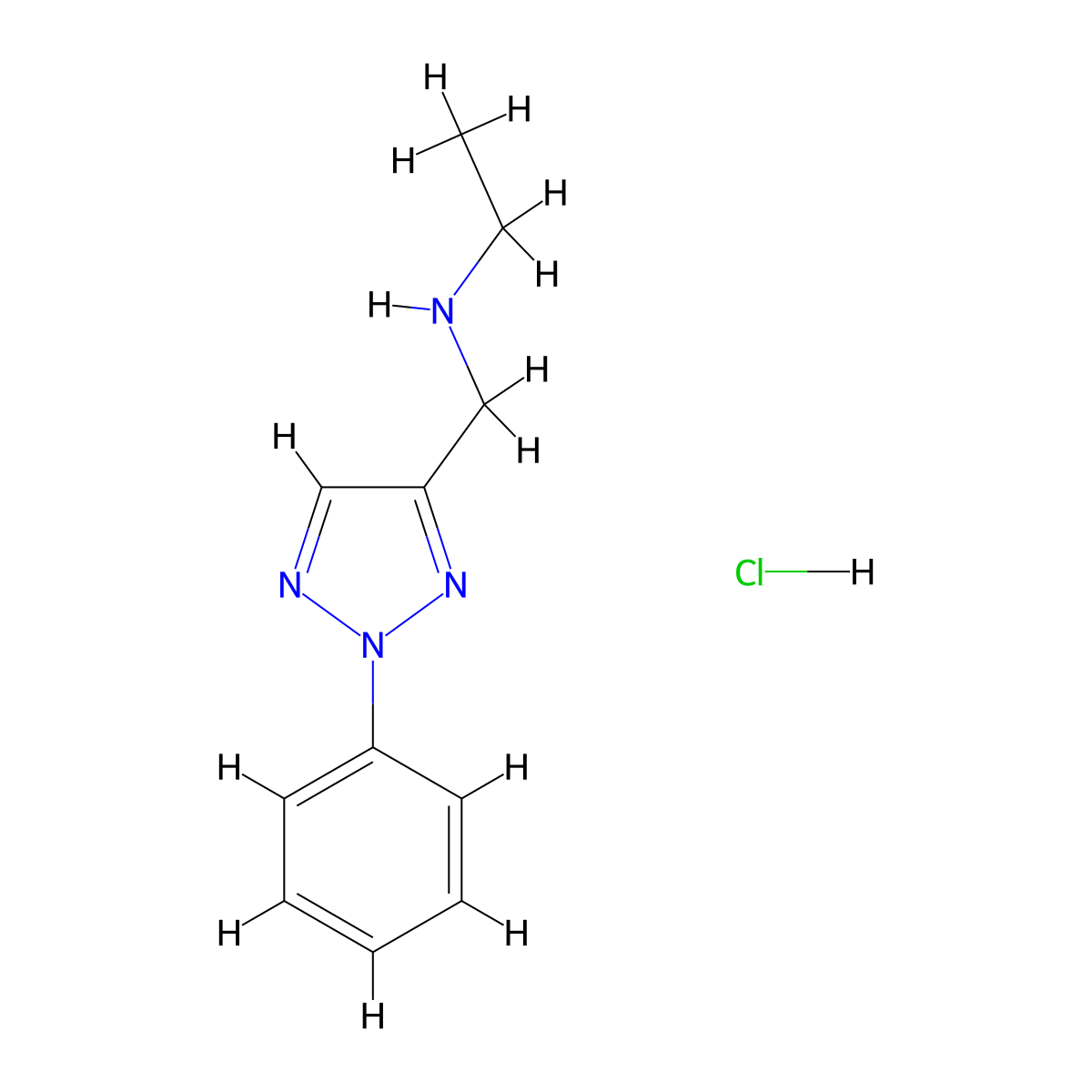 ethyl[(2-phenyl-2H-1,2,3-triazol-4-yl)methyl]amine hydrochloride molecular structure, CAS 1432680-38-0