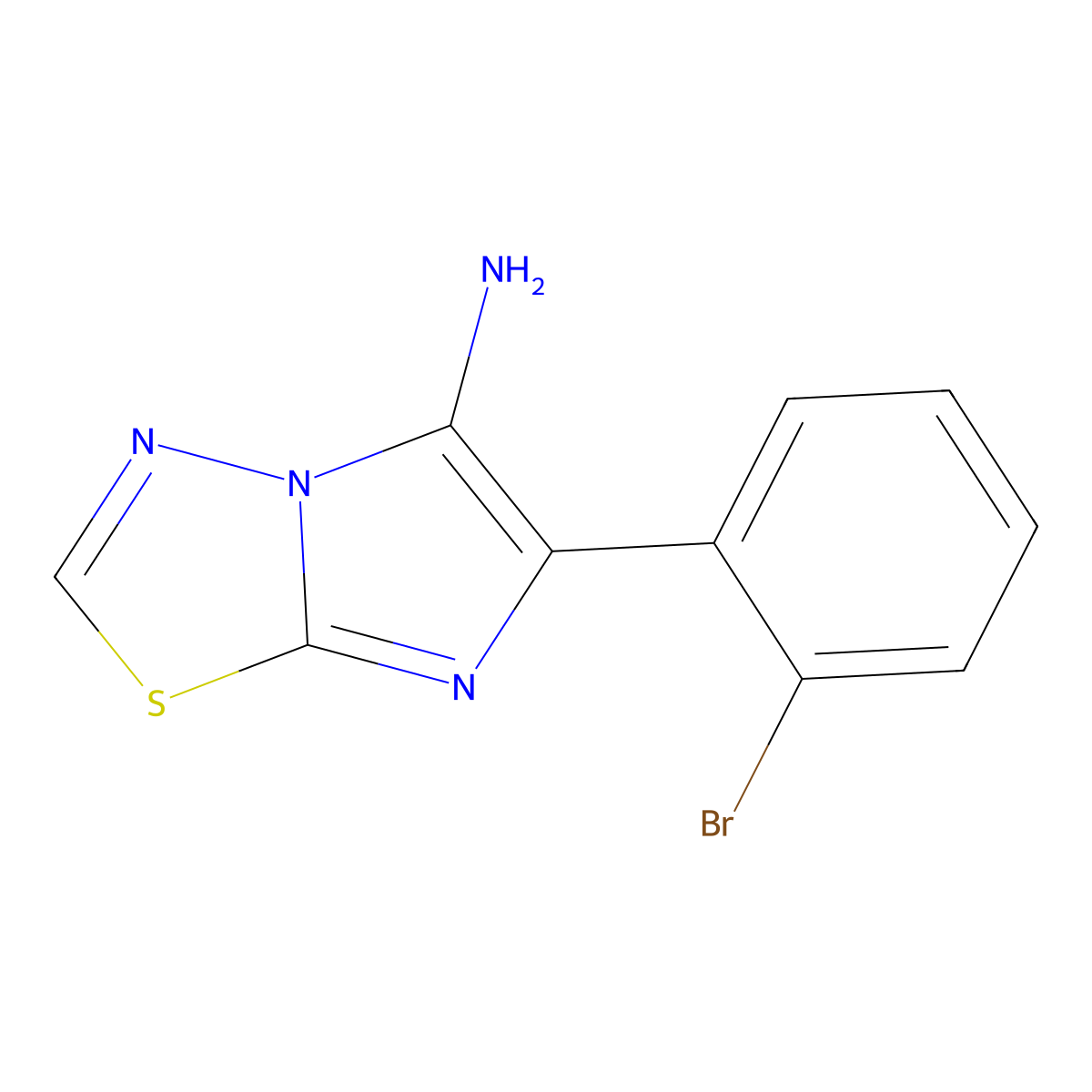 6-(2-Bromophenyl)imidazo[2,1-b][1,3,4]thiadiazol-5-amine molecular structure, CAS 1432680-41-5