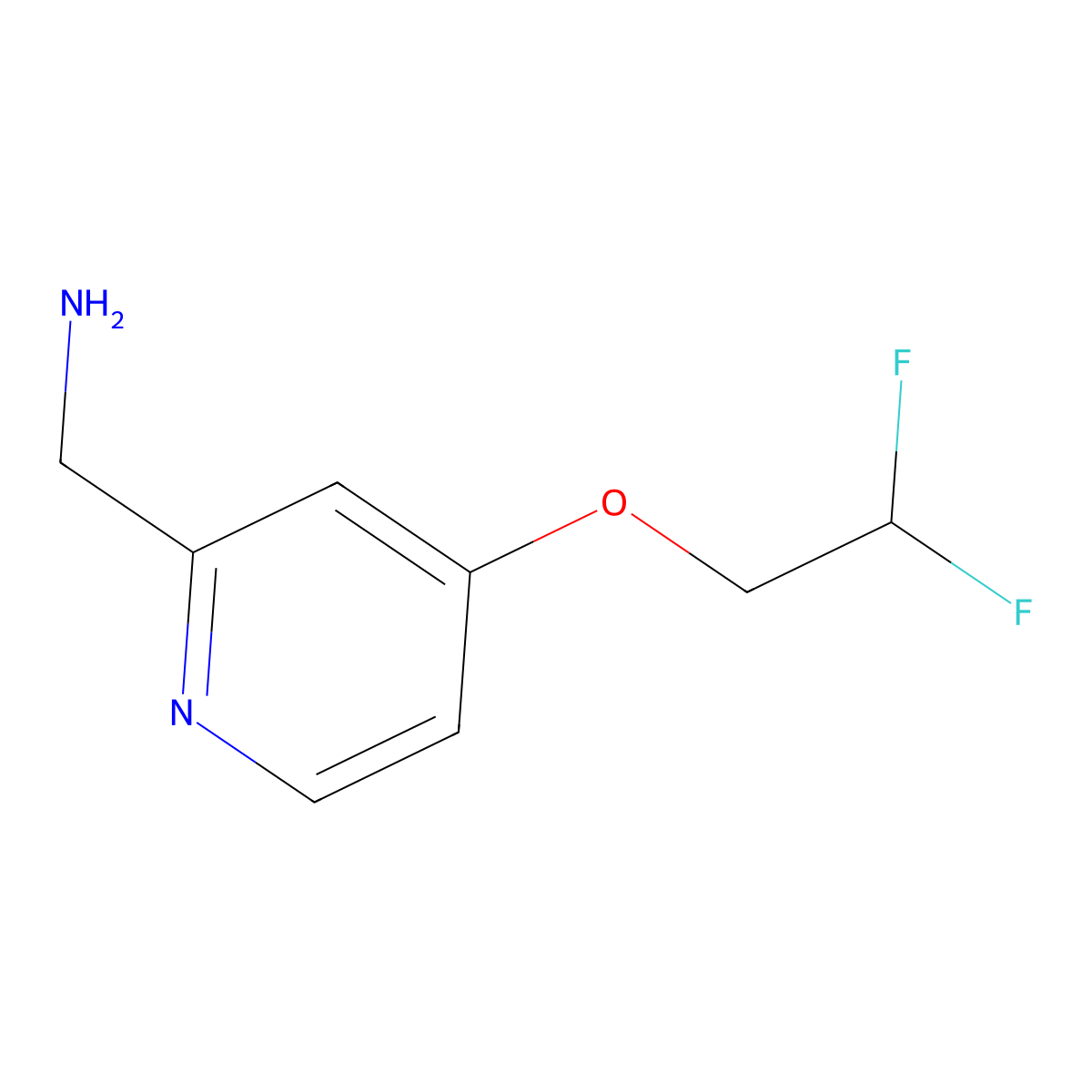 [4-(2,2-Difluoroethoxy)pyridin-2-yl]methanamine molecular structure, CAS 1432680-47-1
