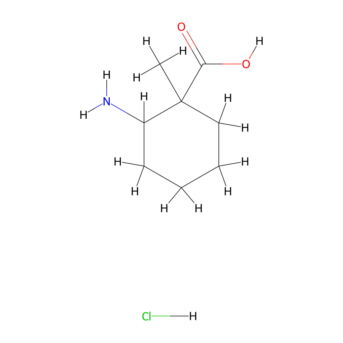 2-Amino-1-methylcyclohexane-1-carboxylic acid hydrochloride molecular structure, CAS 1432680-54-0