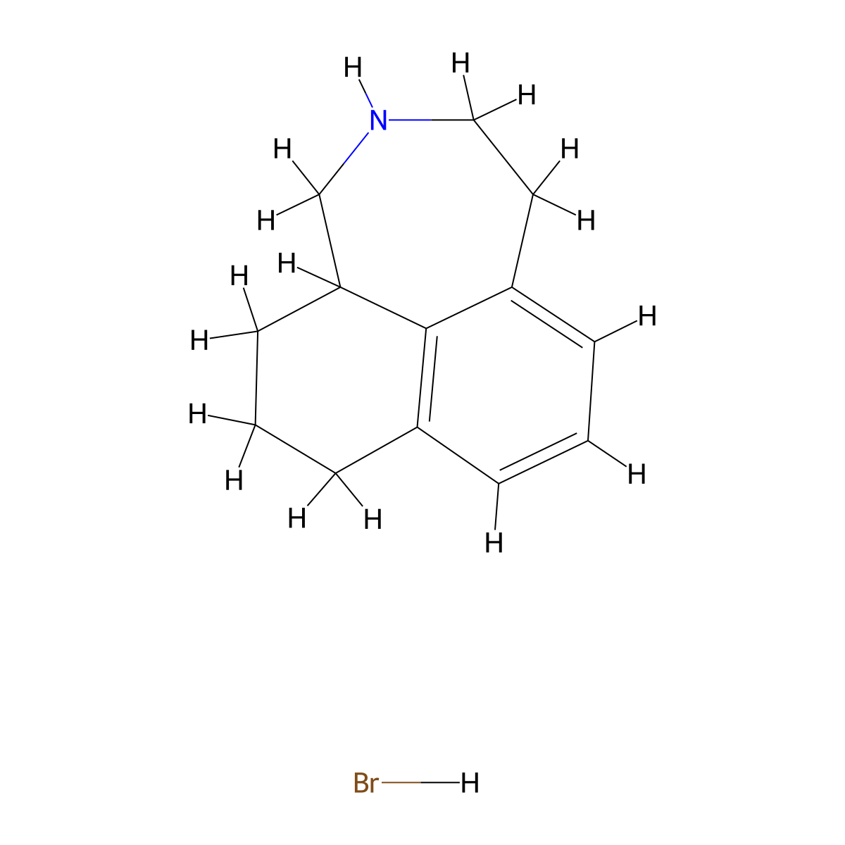 11-Azatricyclo[7.4.1.0,5,14]tetradeca-1,3,5(14)-triene hydrobromide molecular structure, CAS 1432680-60-8
