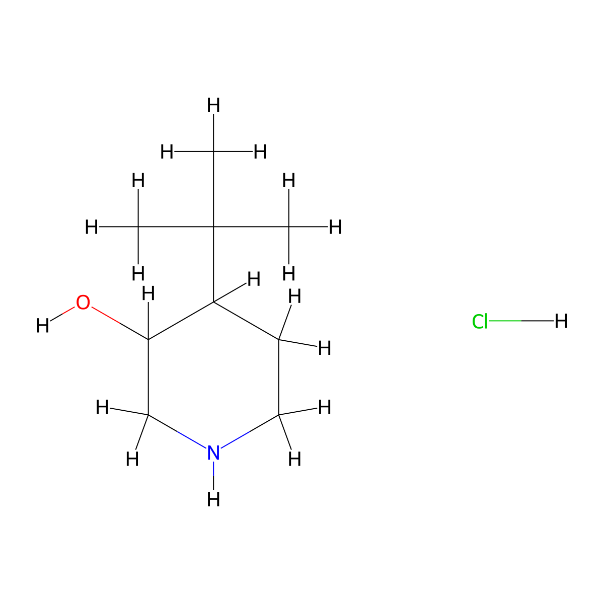 4-Tert-butylpiperidin-3-ol hydrochloride molecular structure, CAS 1432680-61-9