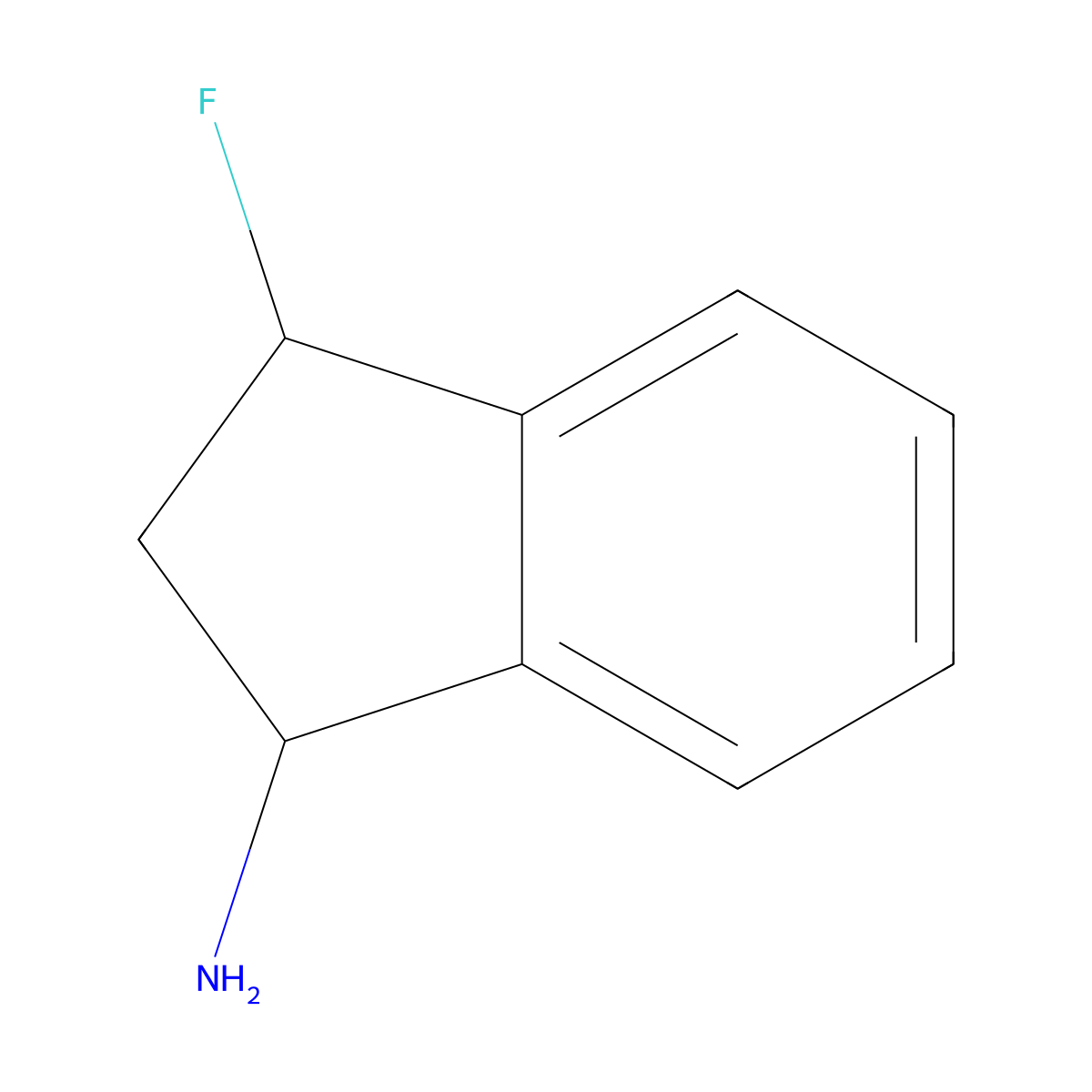 3-fluoro-2,3-dihydro-1H-inden-1-amine molecular structure, CAS 1432680-64-2