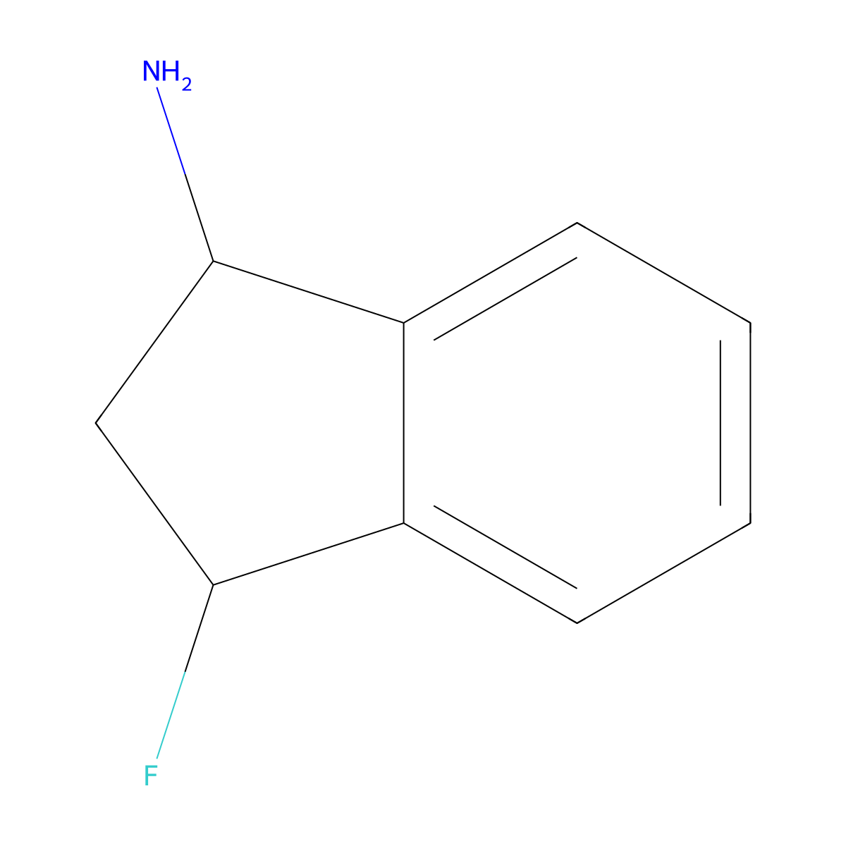 3-fluoro-2,3-dihydro-1H-inden-1-amine molecular structure, CAS 1432680-64-2