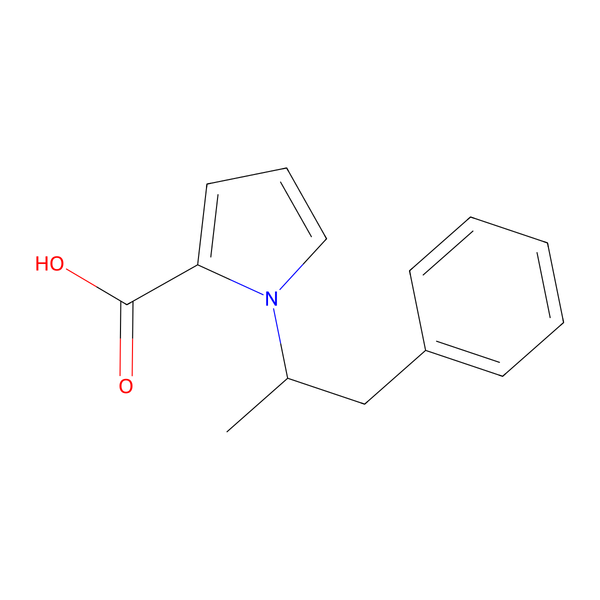 1-(1-phenylpropan-2-yl)-1H-pyrrole-2-carboxylic acid molecular structure, CAS 1432680-68-6