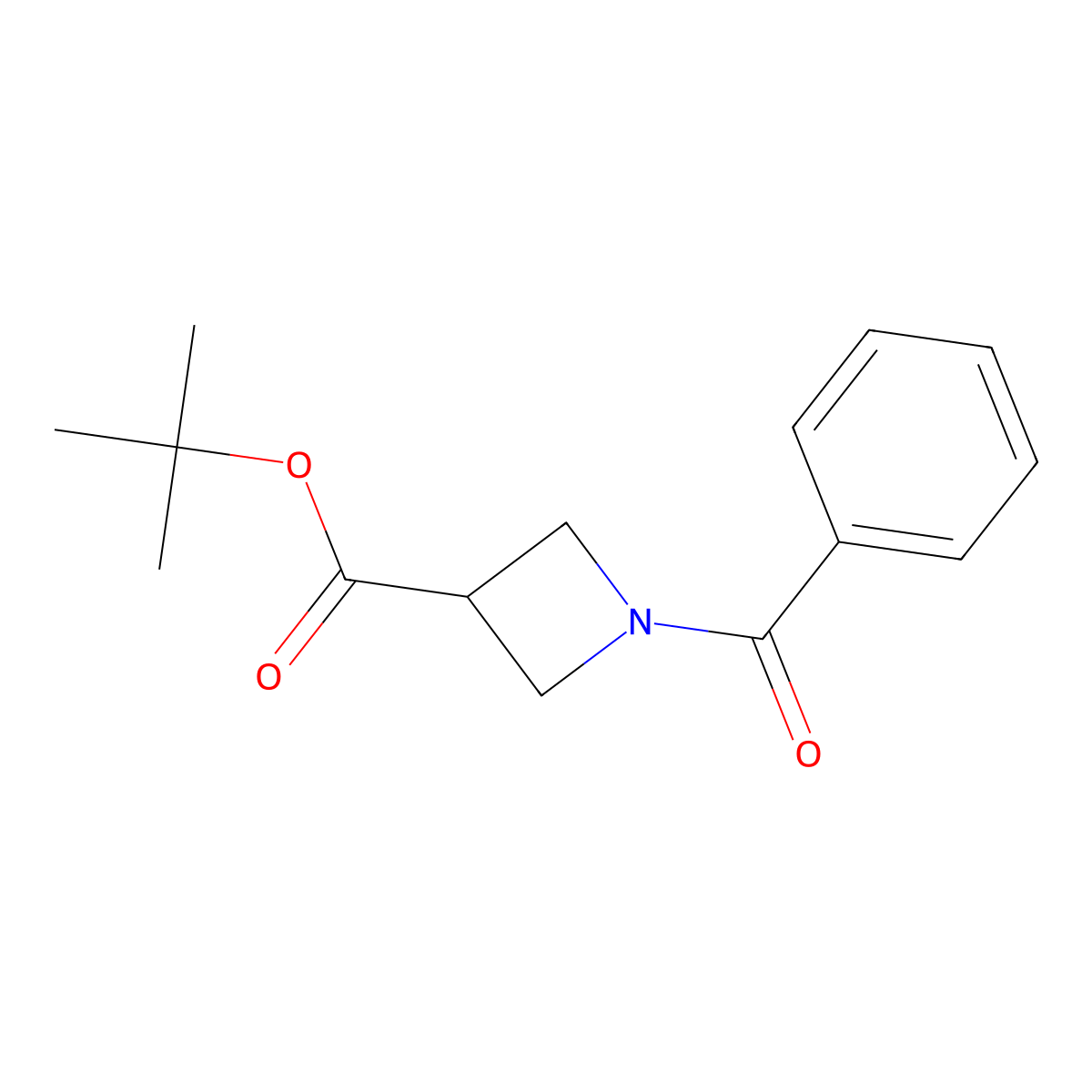 Tert-butyl 1-benzoylazetidine-3-carboxylate molecular structure, CAS 1432680-79-9