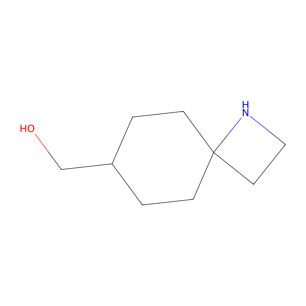 1-Azaspiro[3.5]nonan-7-ylmethanol molecular structure, CAS 1432680-80-2