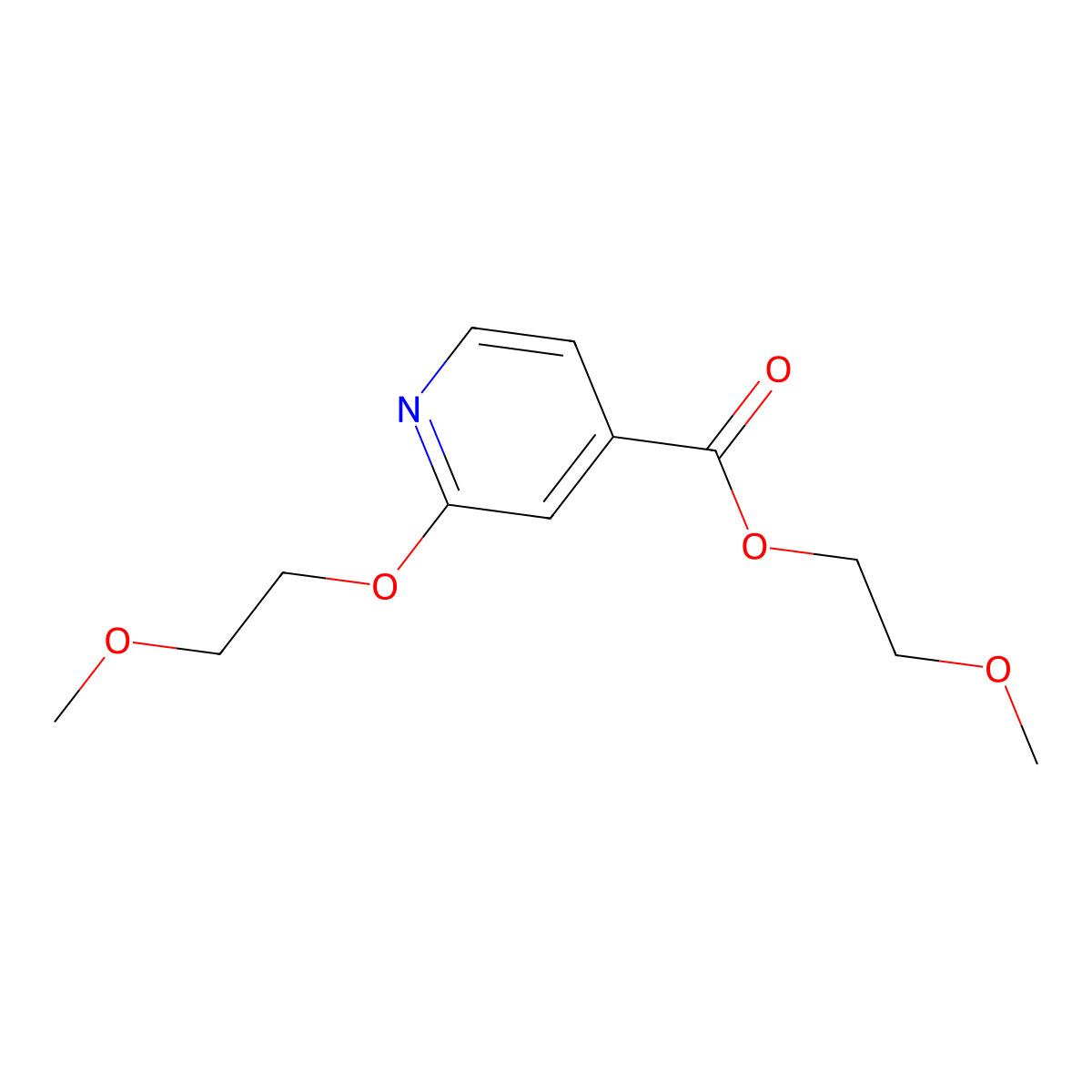 2-Methoxyethyl 2-(2-methoxyethoxy)pyridine-4-carboxylate molecular structure, CAS 1432680-83-5