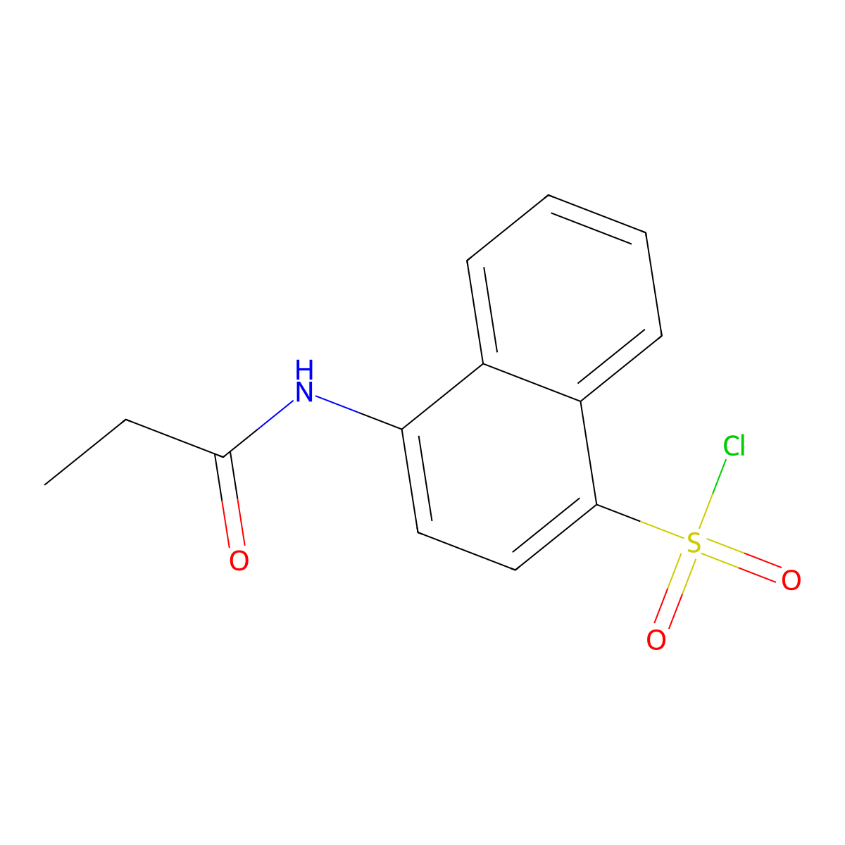 4-Propanamidonaphthalene-1-sulfonyl chloride molecular structure, CAS 1432680-94-8