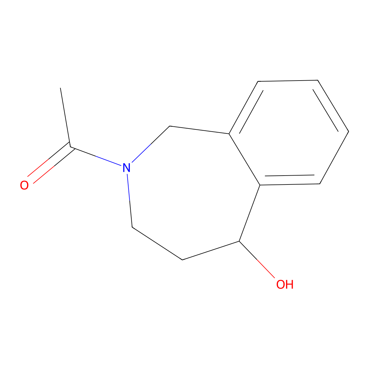 1-(5-hydroxy-2,3,4,5-tetrahydro-1H-2-benzazepin-2-yl)ethan-1-one molecular structure, CAS 1432680-96-0