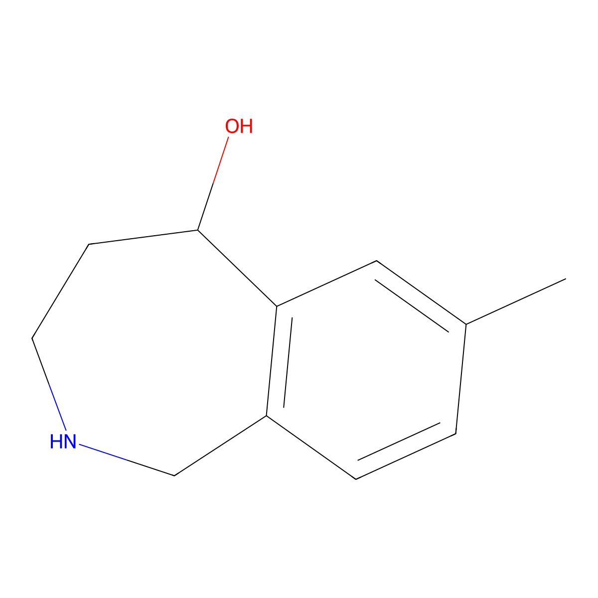 7-methyl-2,3,4,5-tetrahydro-1H-2-benzazepin-5-ol molecular structure, CAS 1432680-99-3