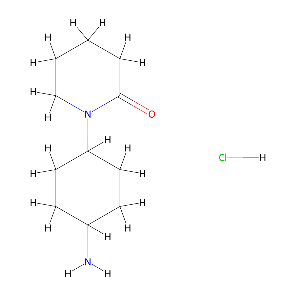 1-(4-Aminocyclohexyl)piperidin-2-one hydrochloride molecular structure, CAS 1432681-09-8