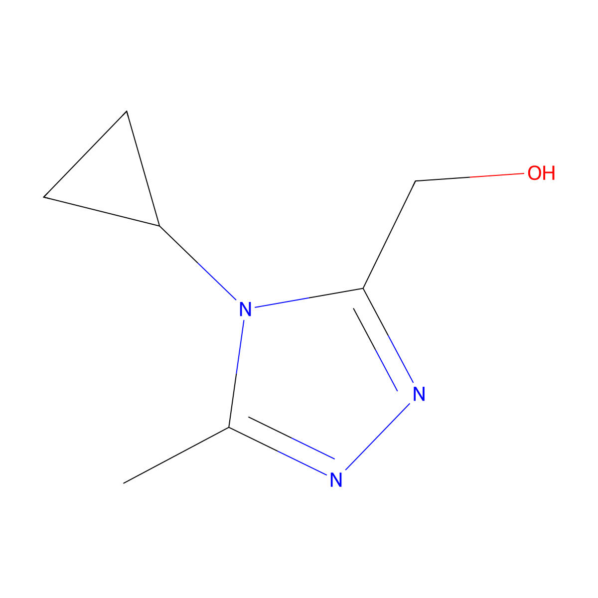 (4-cyclopropyl-5-methyl-4H-1,2,4-triazol-3-yl)methanol molecular structure, CAS 1432681-11-2