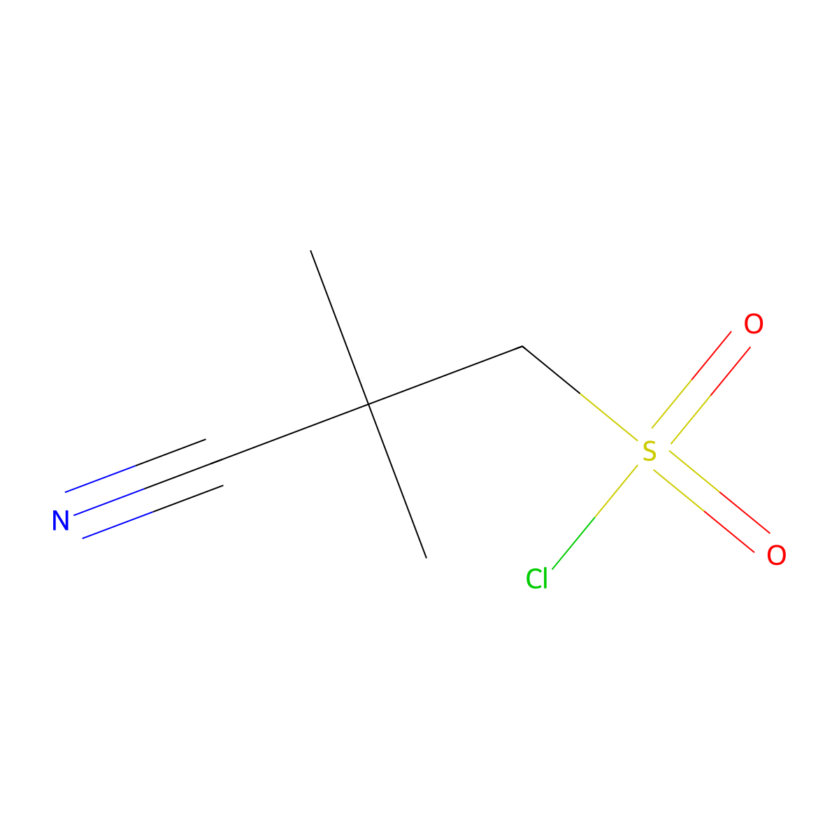 2-Cyano-2,2-dimethylethane-1-sulfonyl chloride molecular structure, CAS 1432681-16-7