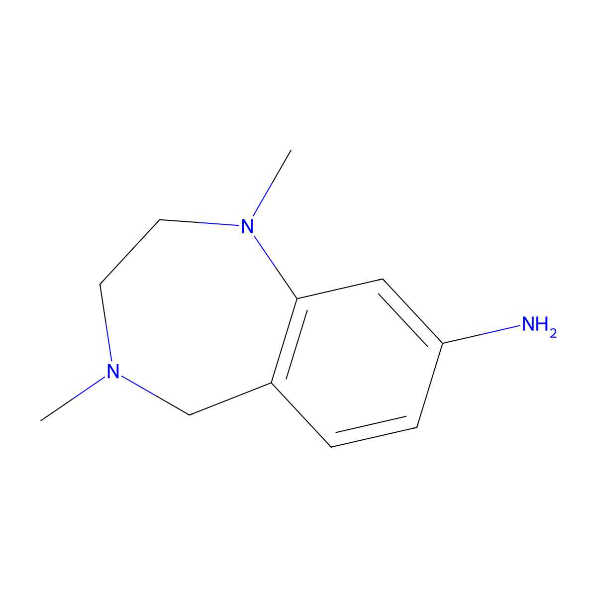 1,4-dimethyl-2,3,4,5-tetrahydro-1H-1,4-benzodiazepin-8-amine molecular structure, CAS 1432681-18-9