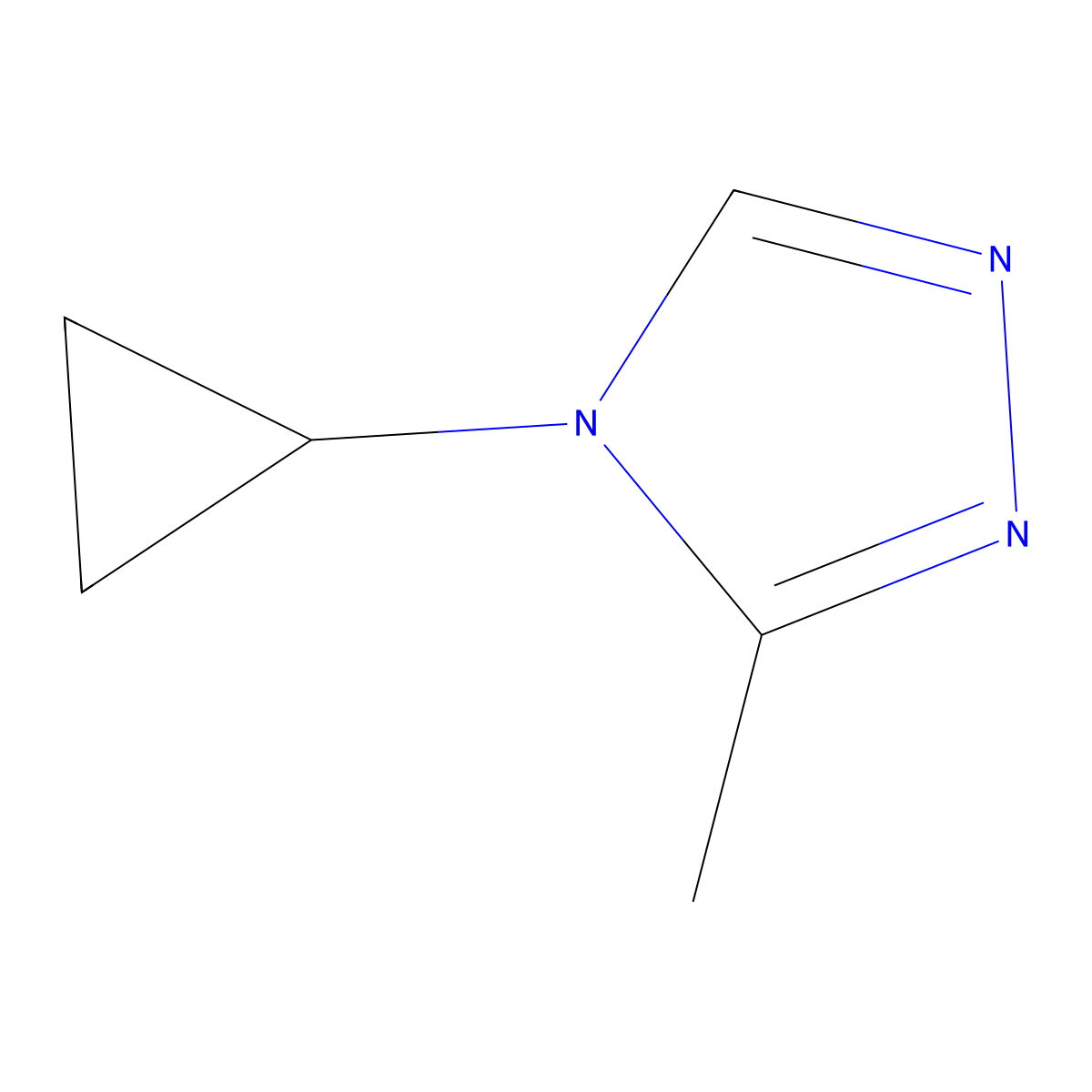 4-cyclopropyl-3-methyl-4H-1,2,4-triazole molecular structure, CAS 1432681-21-4