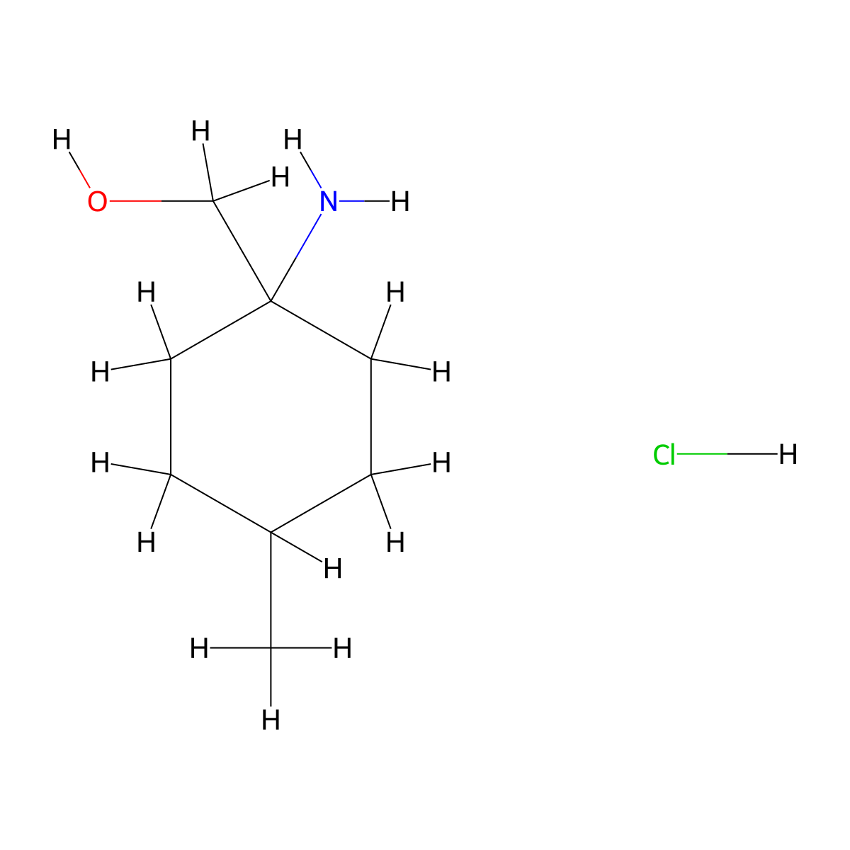 (1-Amino-4-methylcyclohexyl)methanol hydrochloride molecular structure, CAS 1432681-26-9