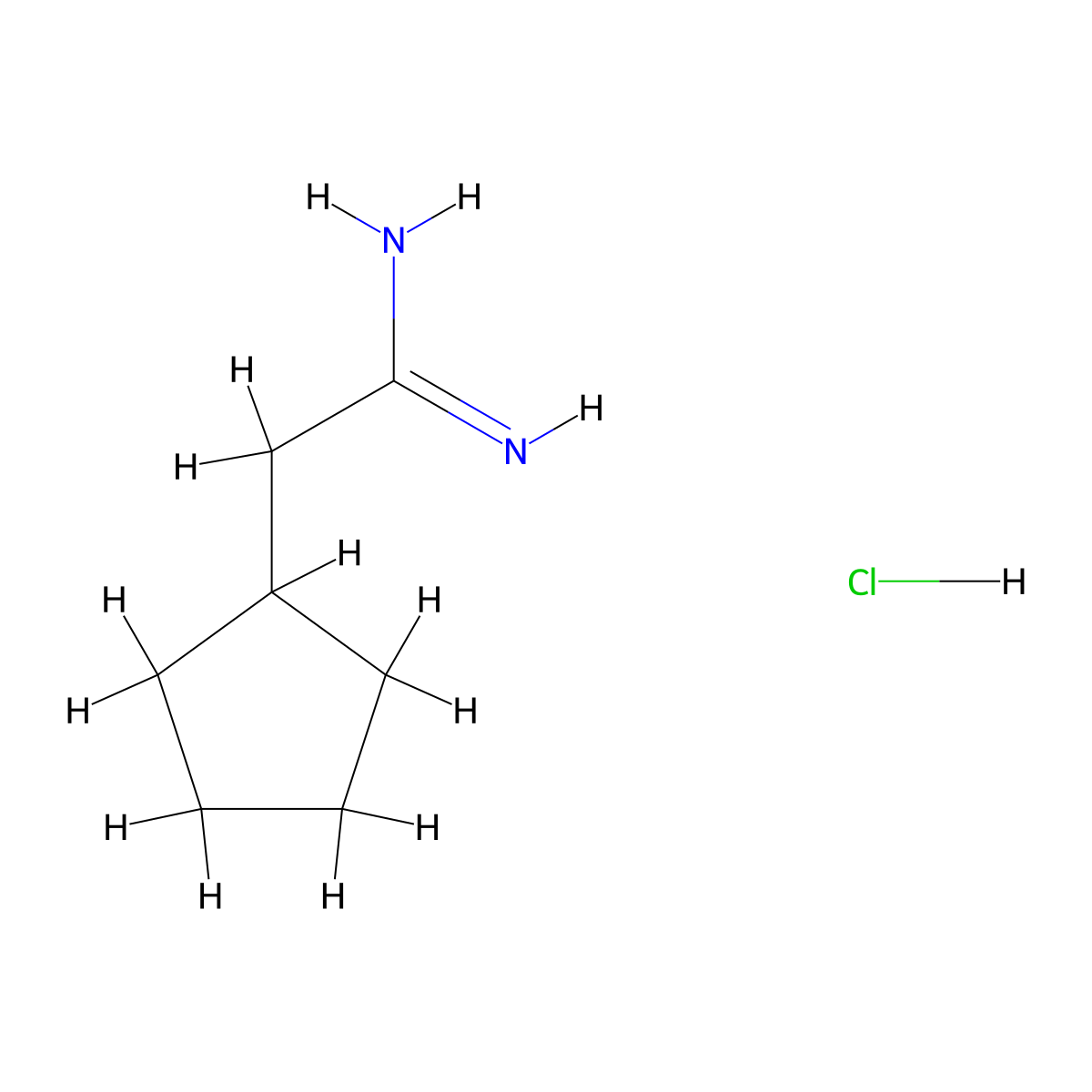2-Cyclopentylethanimidamide hydrochloride molecular structure, CAS 1432681-29-2