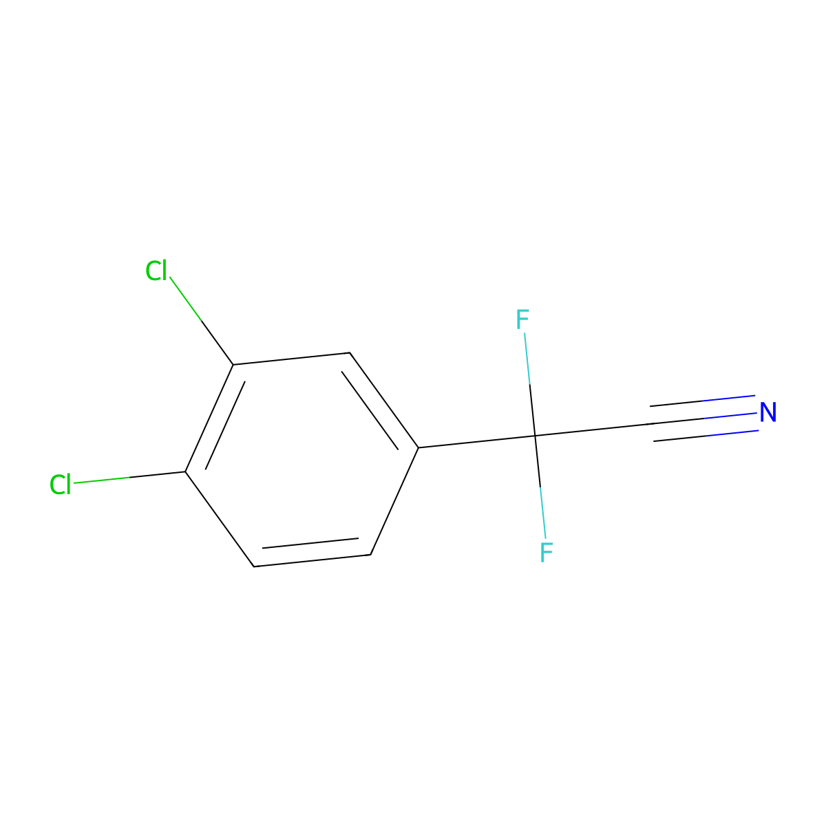 3,4-Dichloro-alpha,alpha-difluorobenzeneacetonitrile molecular structure, CAS 1432681-32-7