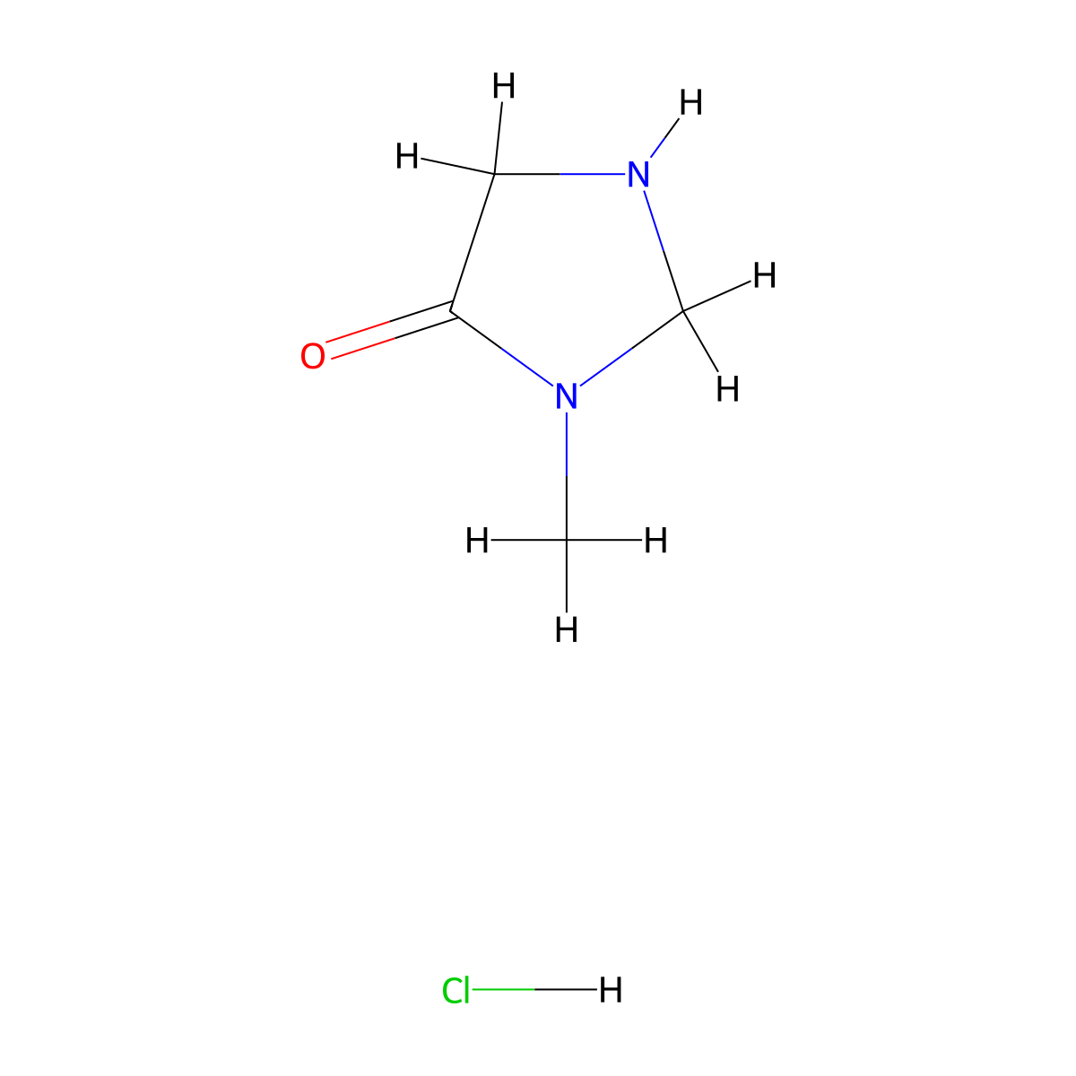 3-Methylimidazolidin-4-one hydrochloride molecular structure, CAS 1432681-40-7
